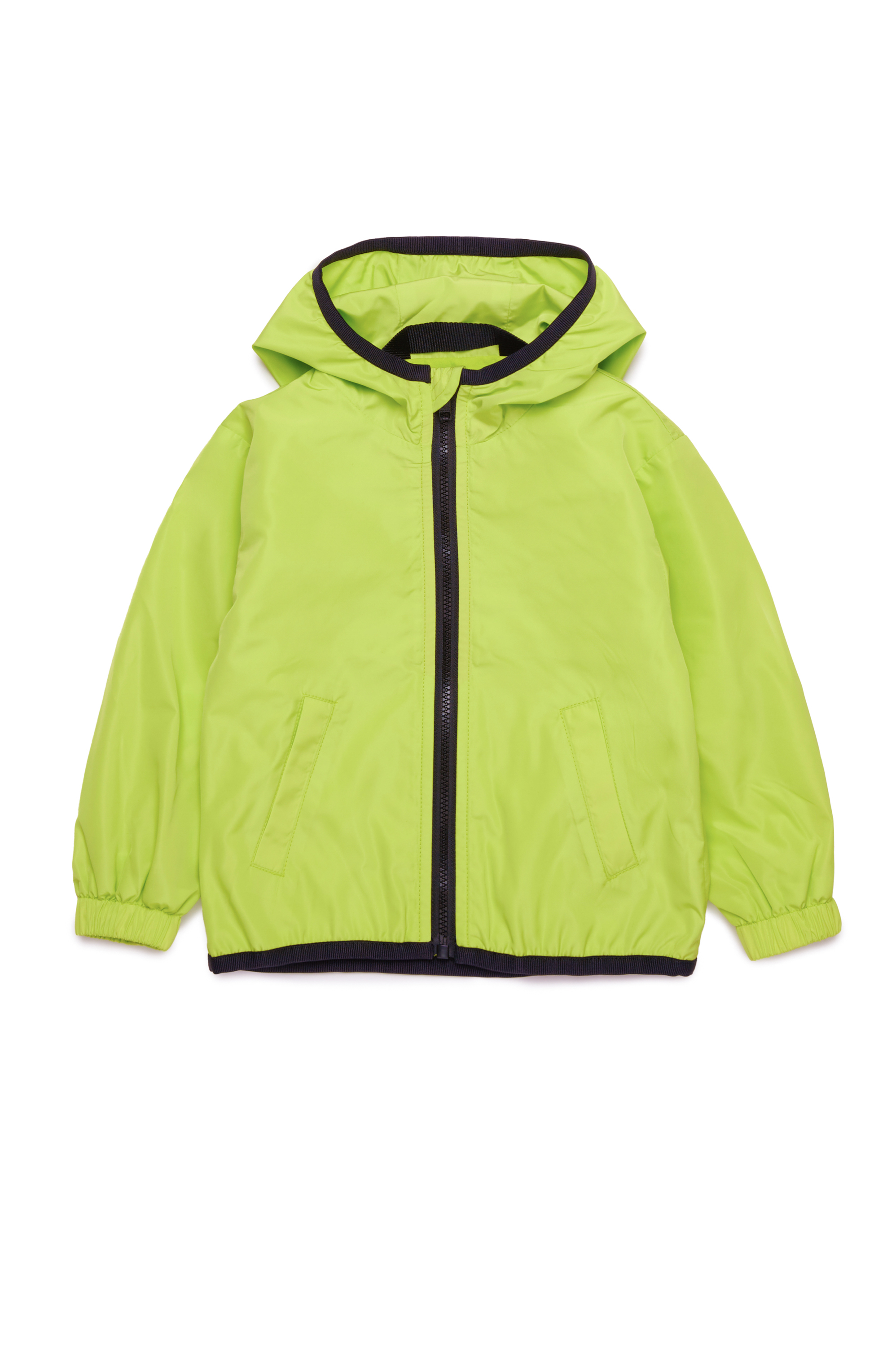 Diesel - JFLOGB, Unisex Jacke mit Kapuze und großem Oval D-Print in Neongrün - 1