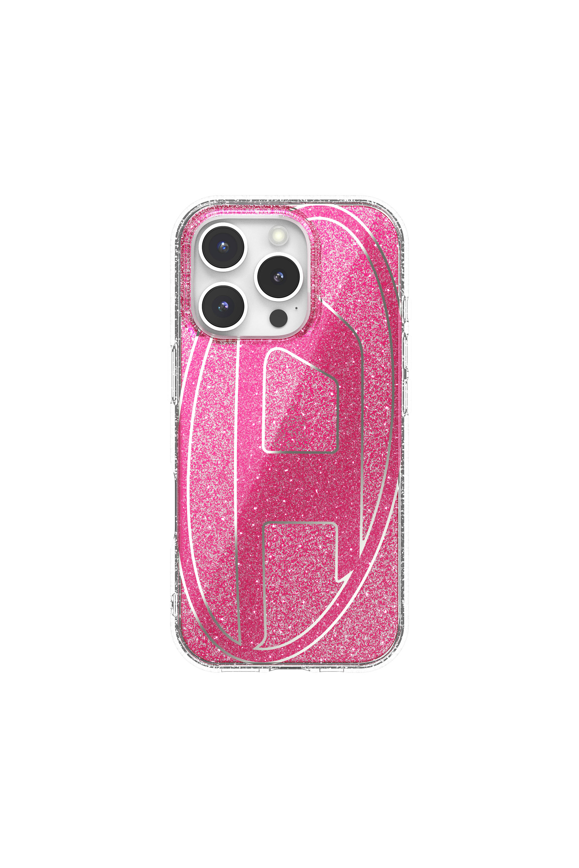 Diesel - 60156 AOP CASE, Unisex Oval D Glitter Case for iP 16 Pro in Rosa - 3