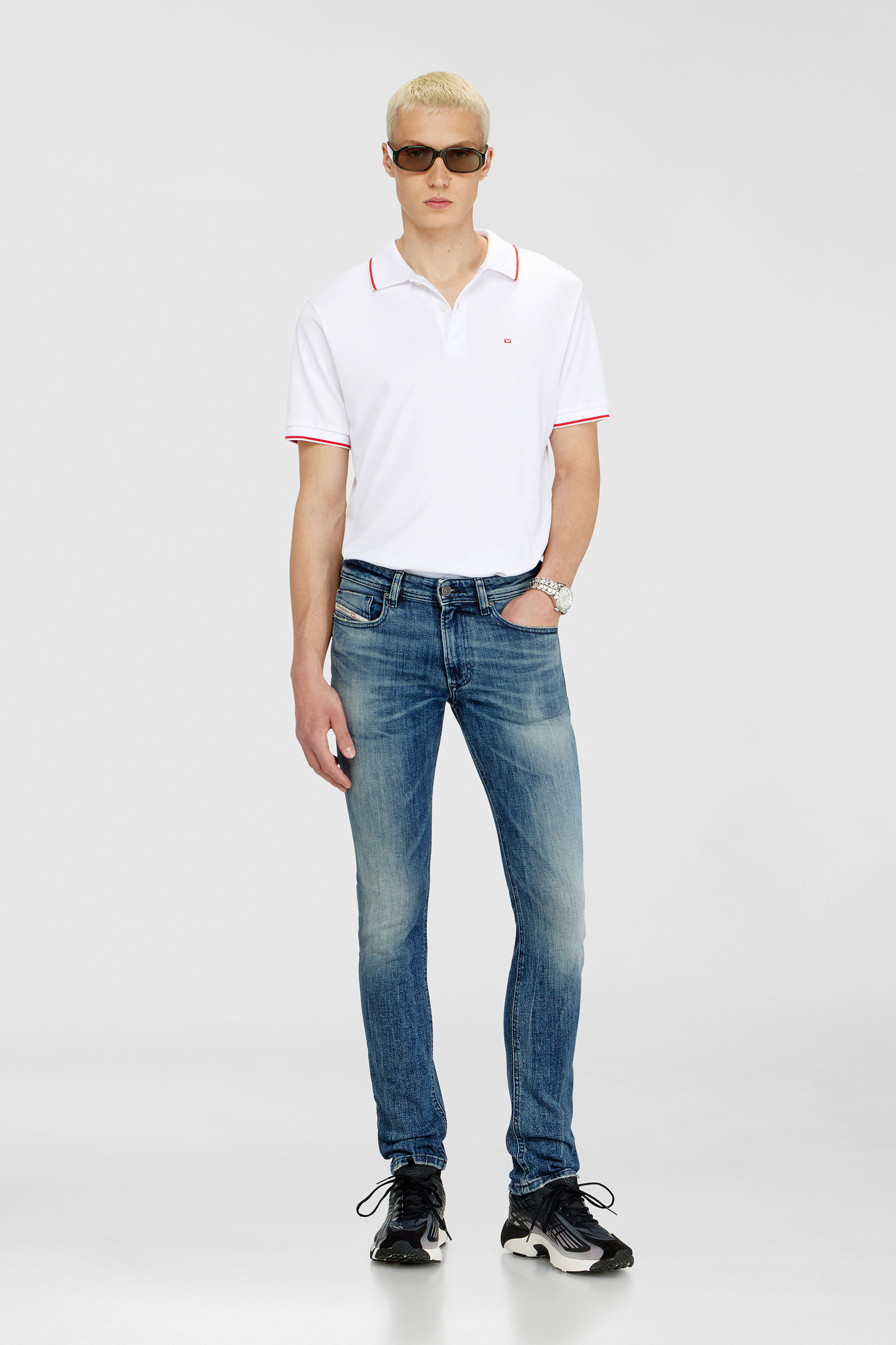Diesel - Herren Skinny Jeans 1979 Sleenker 0KBBE, Mittelblau - 1