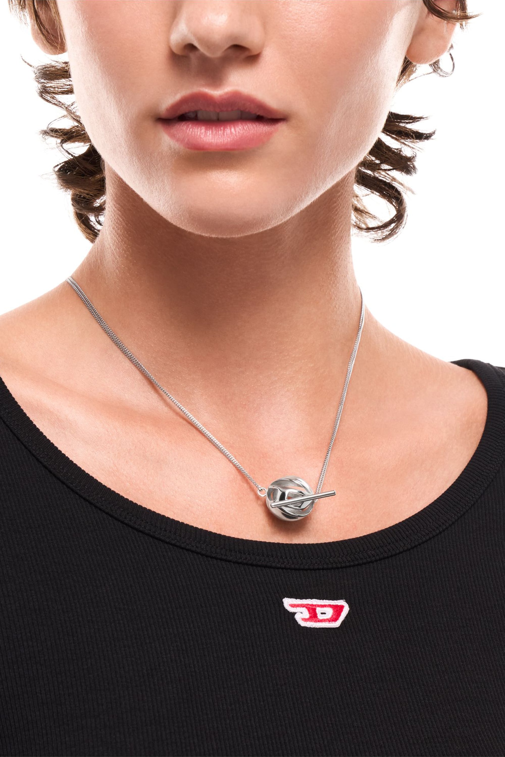 Diesel - DX1716040, Unisex Halskette mit Anh&auml;nger aus Edelstahl in Silber - 3