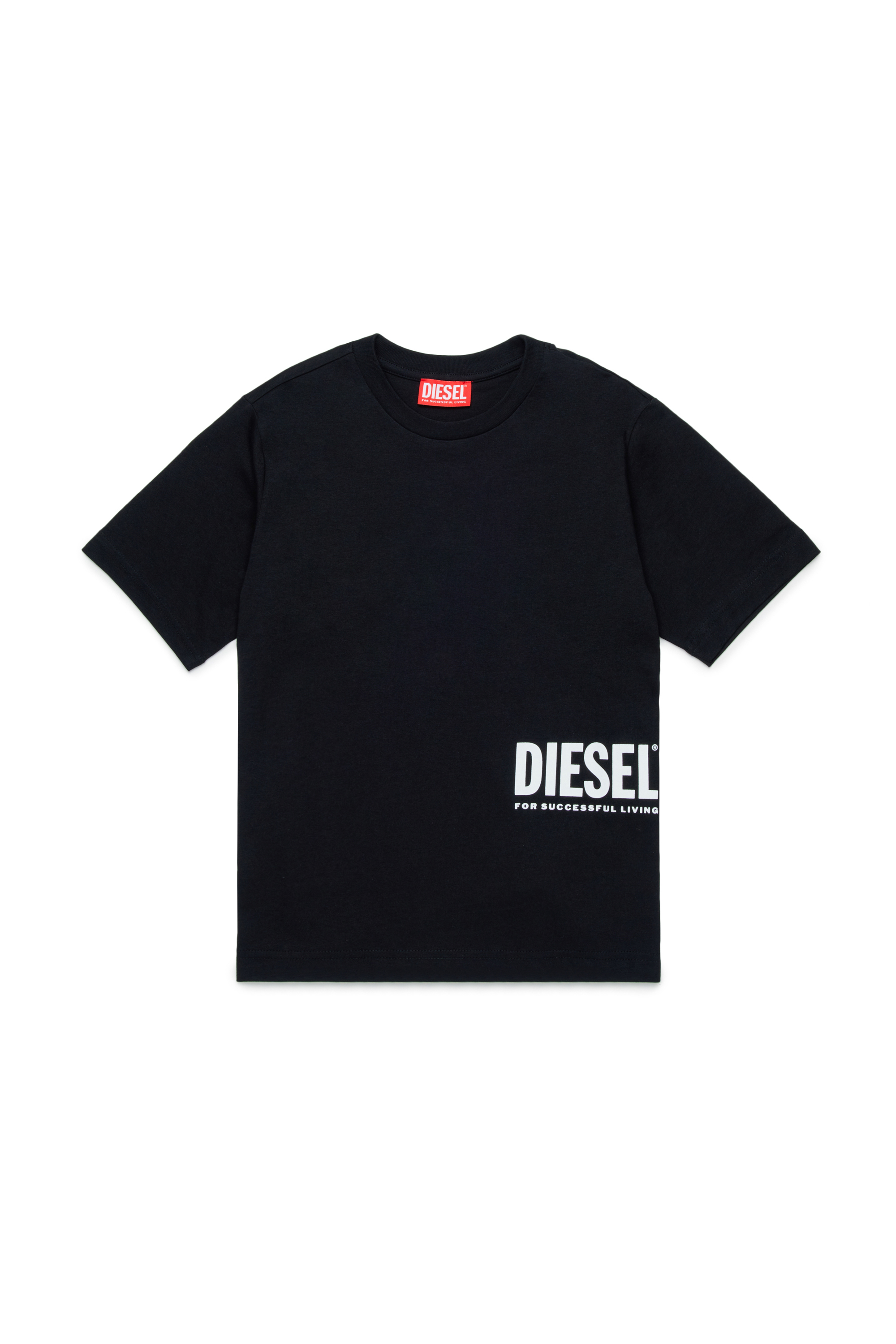 Diesel - MTFIND OVER, Herren T-Shirt mit Biscotto-Logo in Schwarz - 1