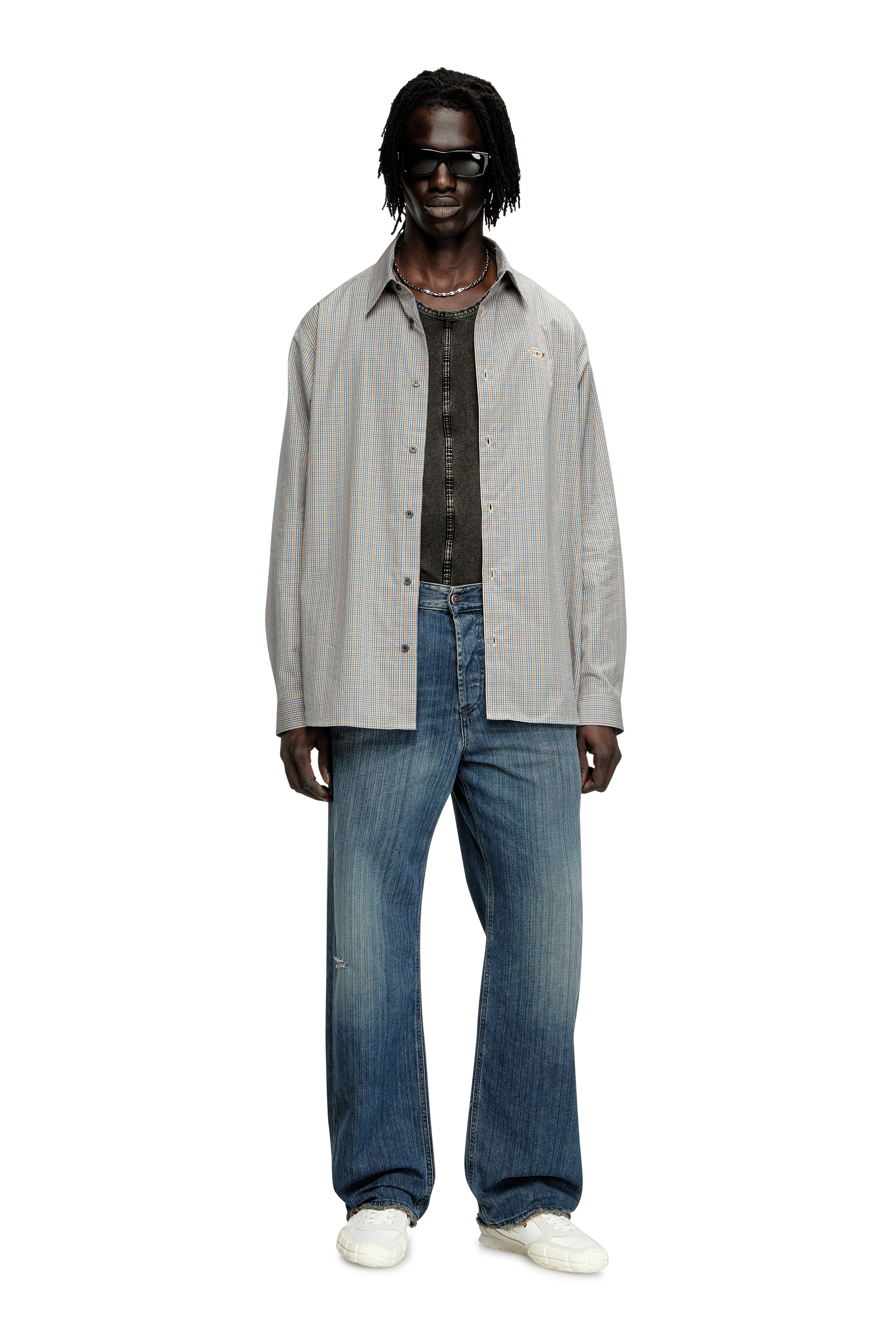 Diesel - S-PAGODHA LOW, Herren S-Pagodha-Sneakers aus Leder, Wildleder und Ripstop in Weiss/Rot - 2