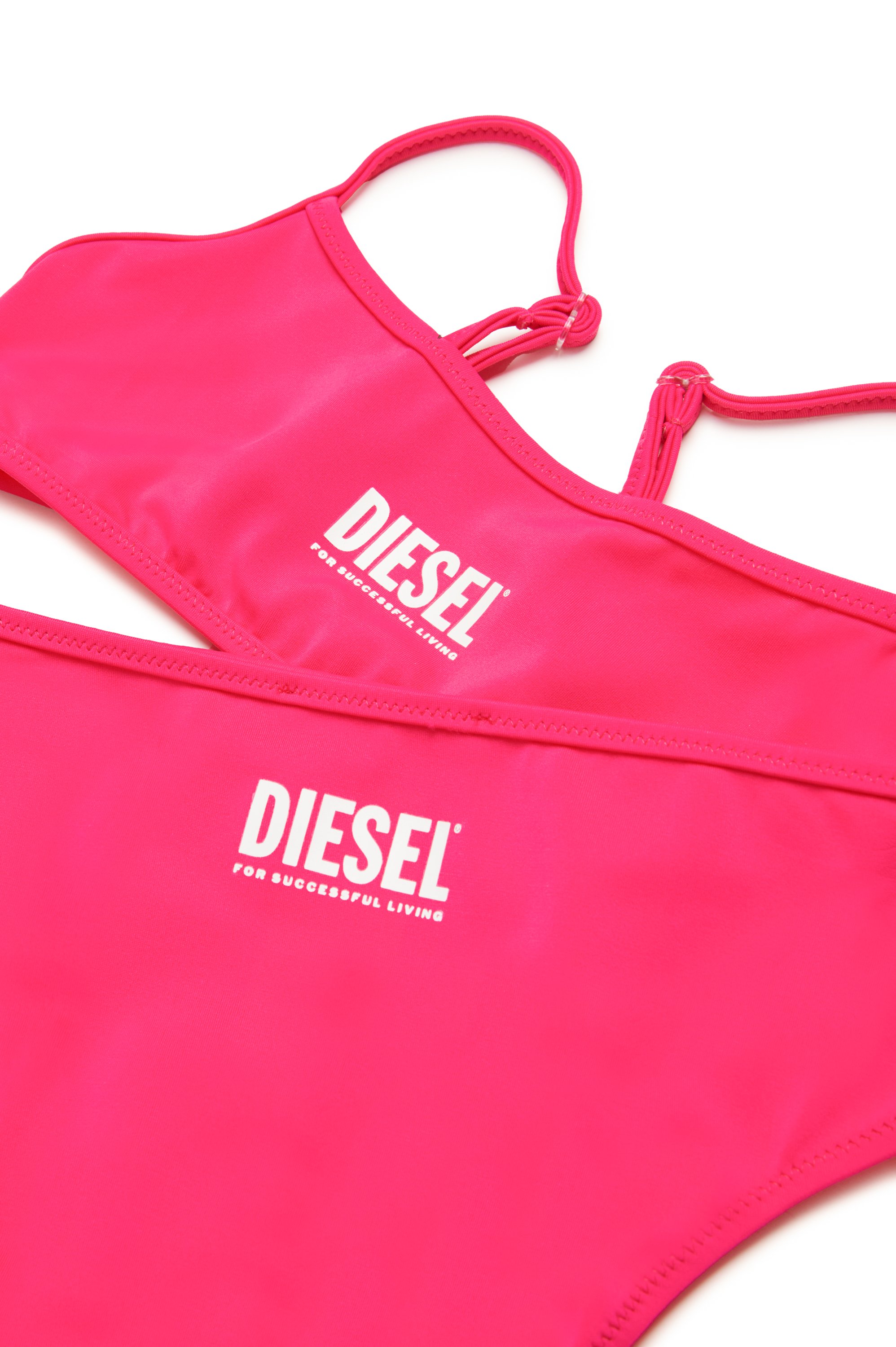 Diesel - MNALAX, Woman's Bikini with logo print in Pink - 4