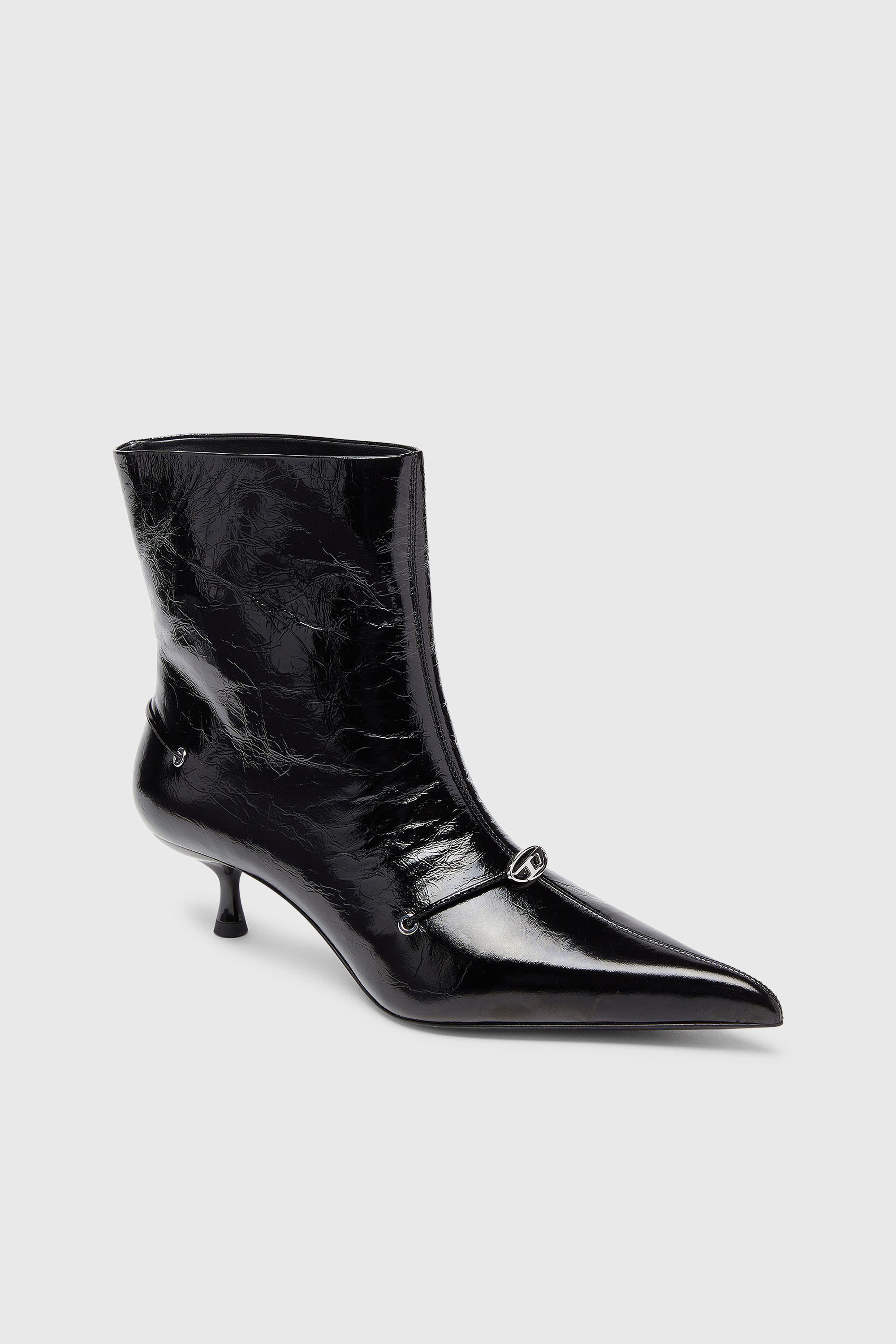 Diesel - D-JEWELS  40 TUBE, Damen D-Jewels - Stiefeletten aus Lackleder in Schwarz - 4