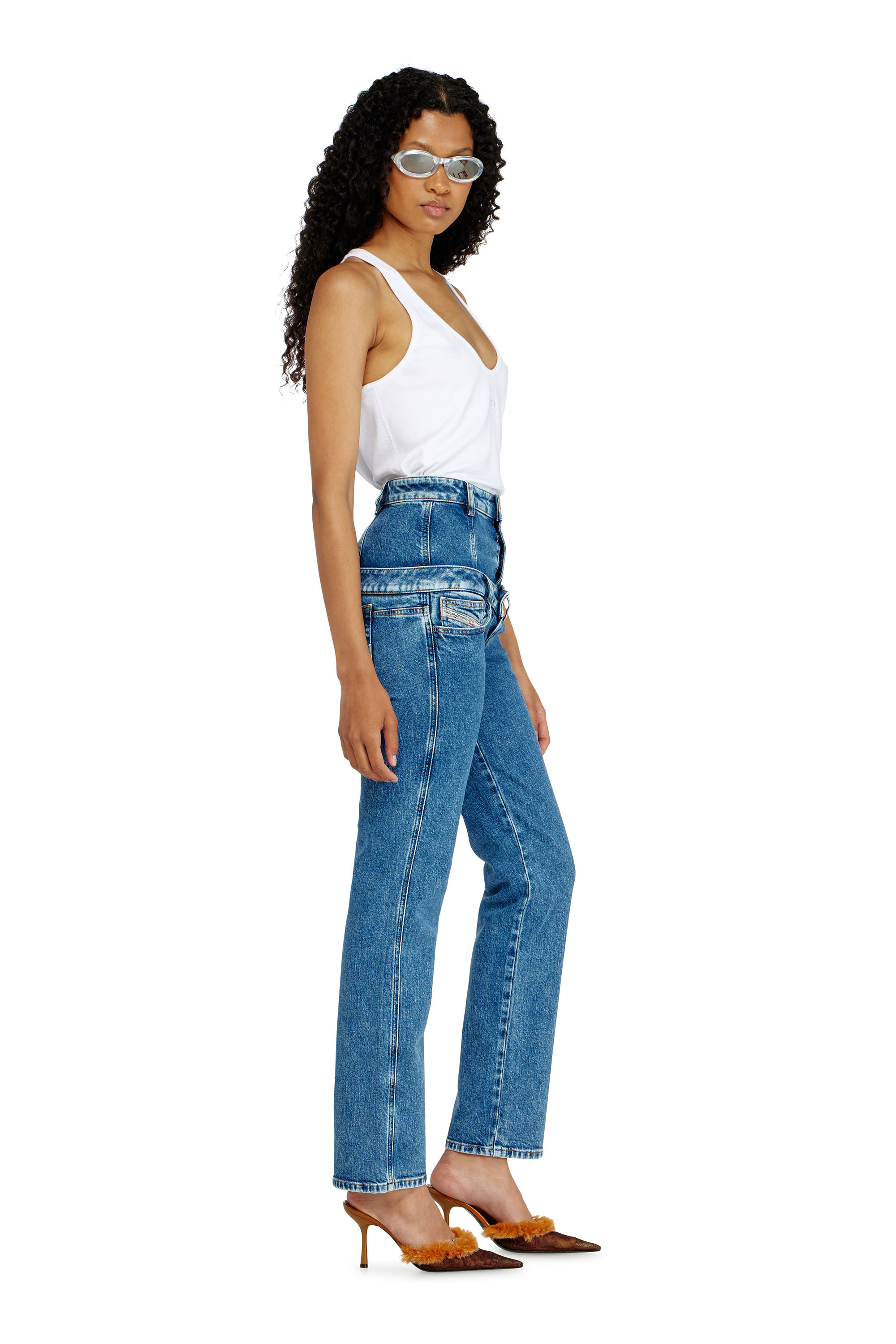 Diesel - Damen Slim Jeans D-Fynora 007EU, Mittelblau - 2