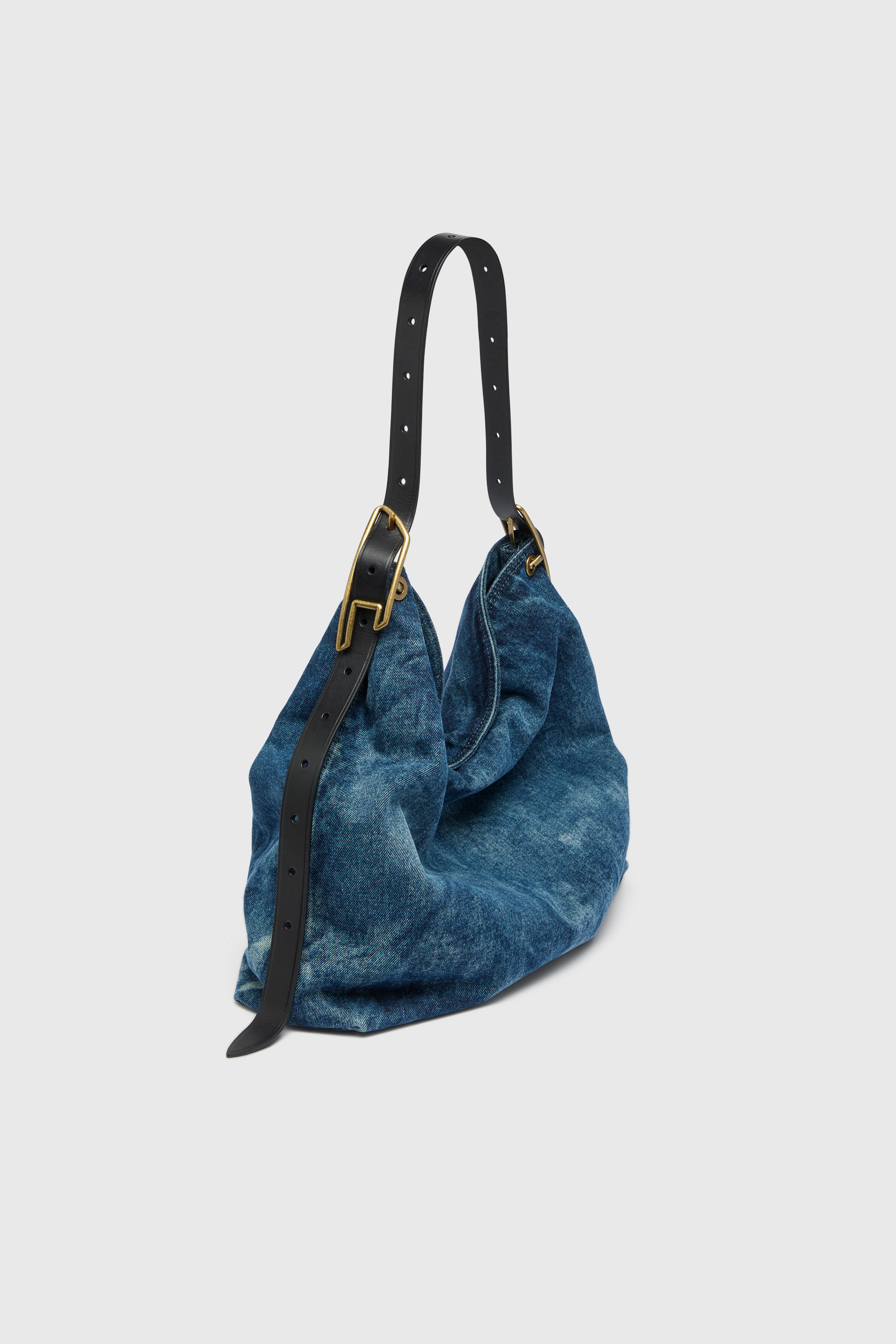 Diesel - D-LINE HOBO L, Damen D-Line-Denim Hobo-Tasche in Mittelblau - 2