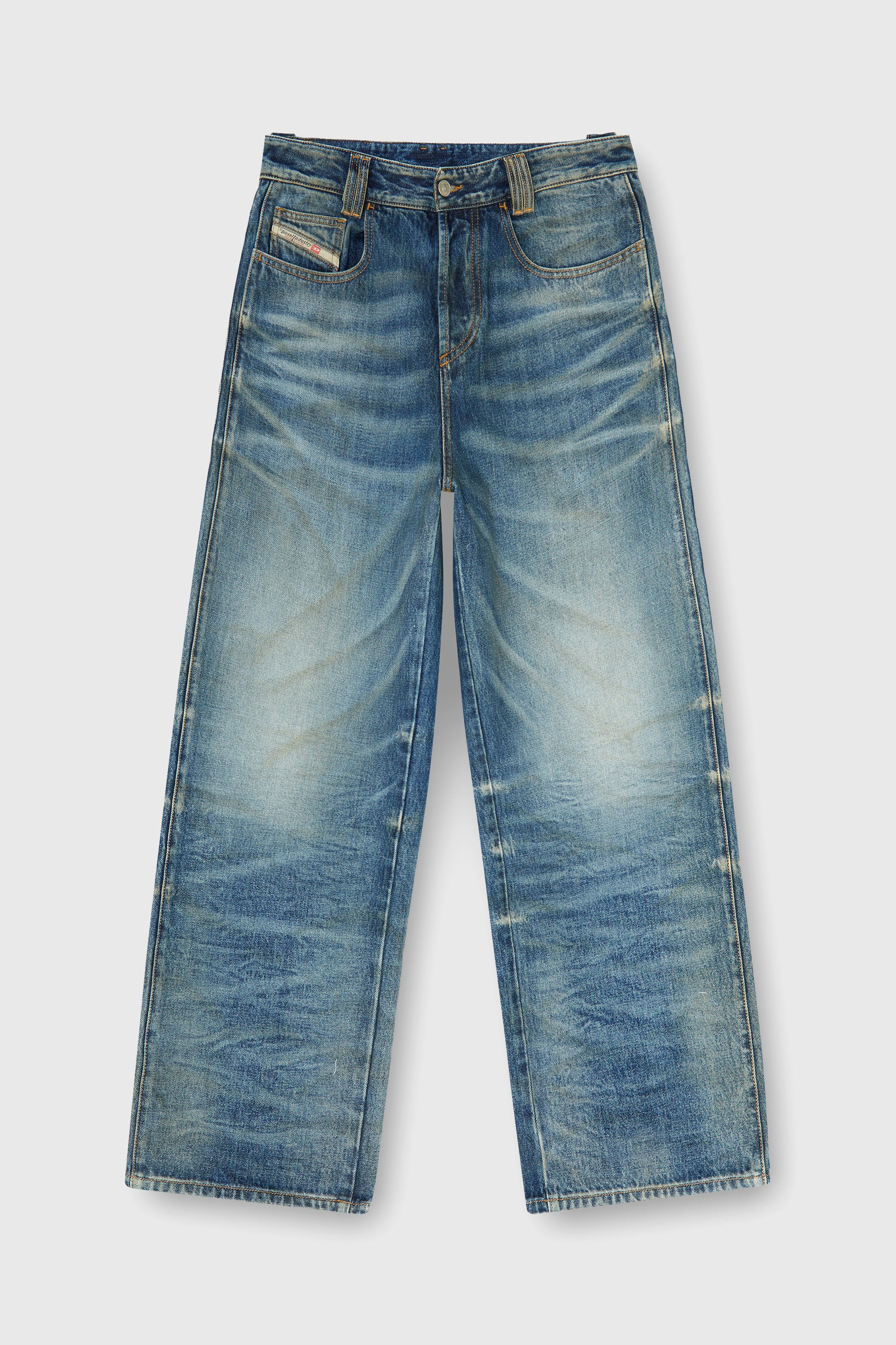 Diesel - Unisex Relaxed Jeans 1982 D-Hakou 007GC, Mittelblau - 2