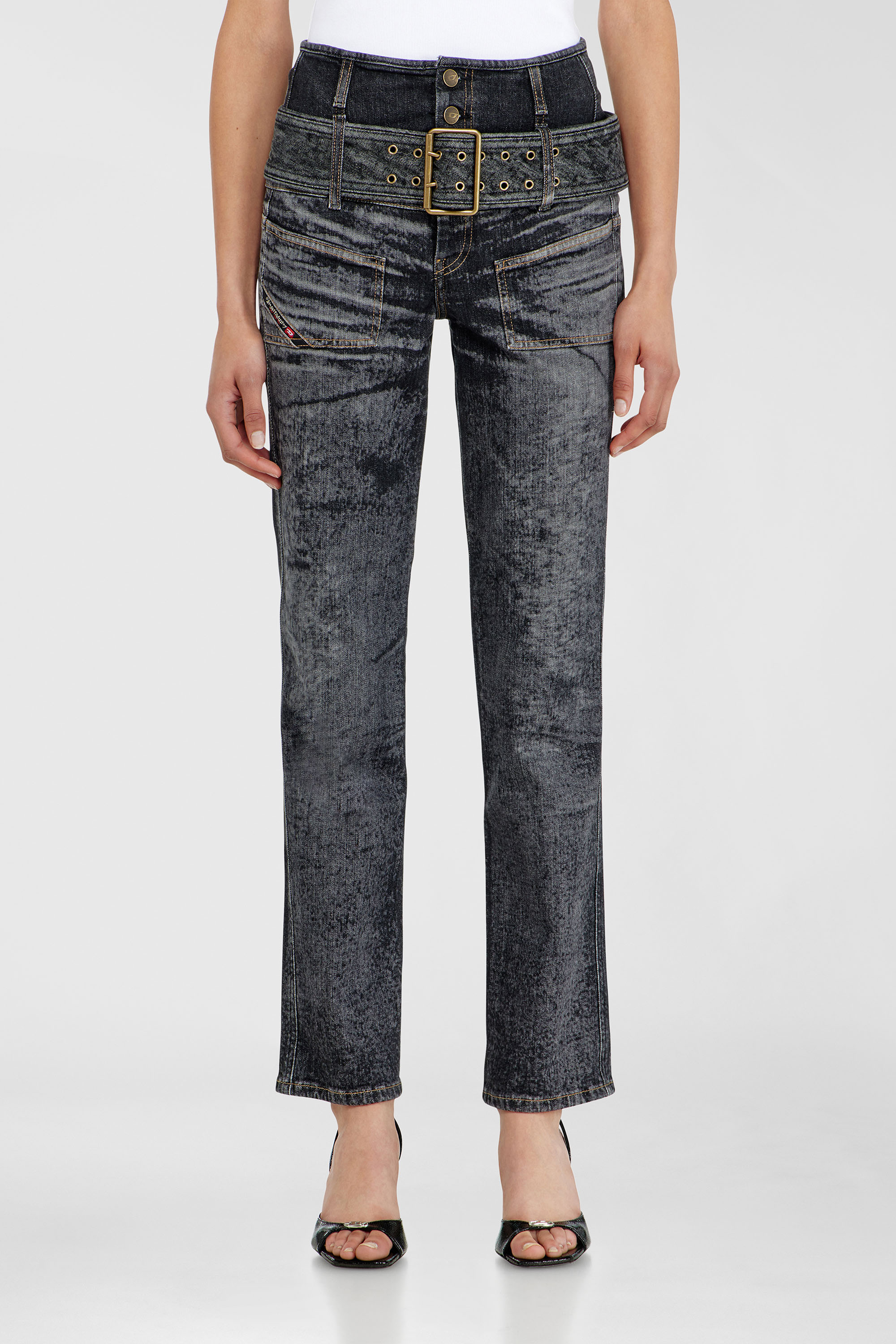 Diesel - Damen Slim Jeans D-Gorina 09Q30, Schwarz/Dunkelgrau - 2