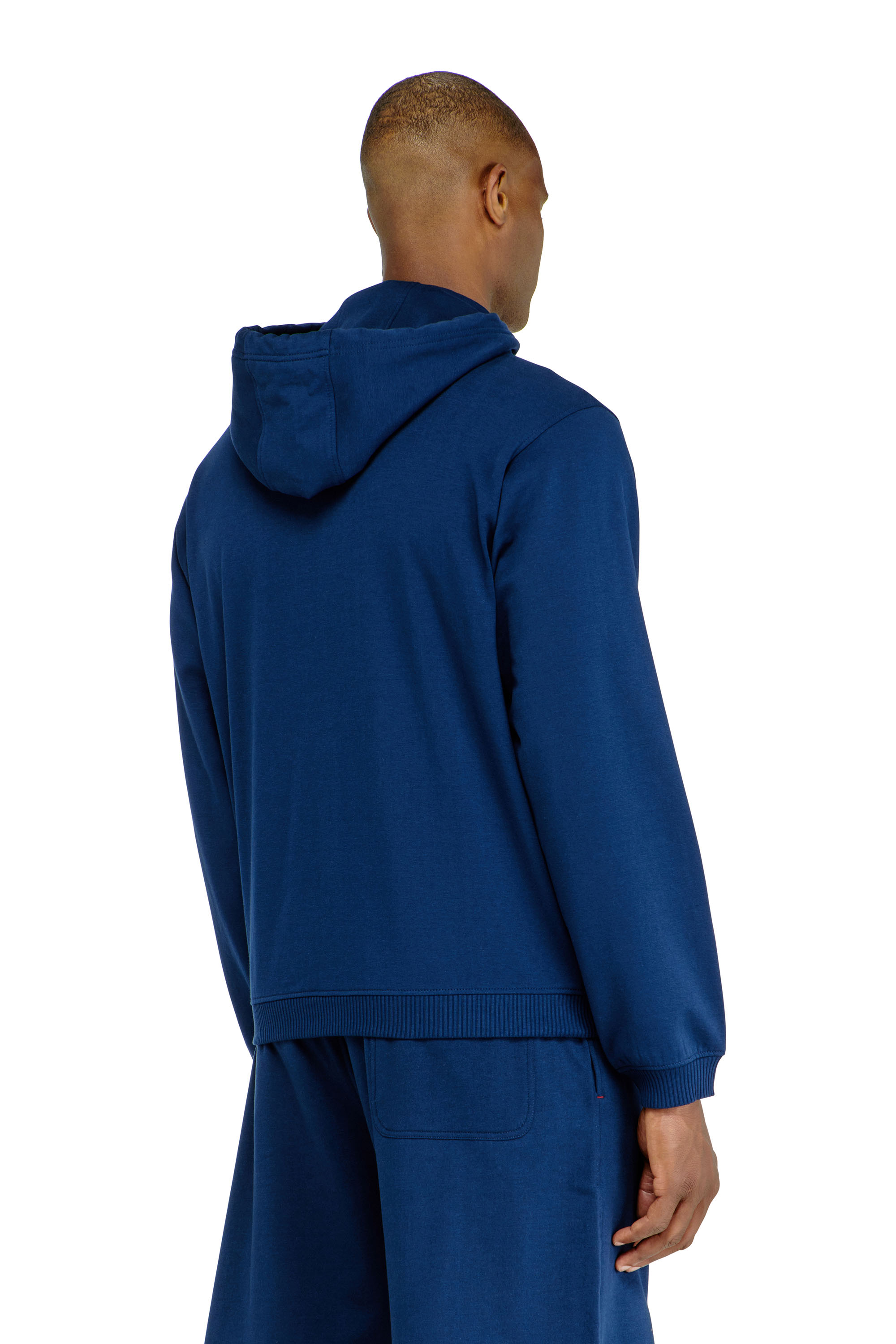 Diesel - JOY-D-CORE, Herren Kapuzenpullover aus aufgerauter Baumwollmischung in Blau - 3