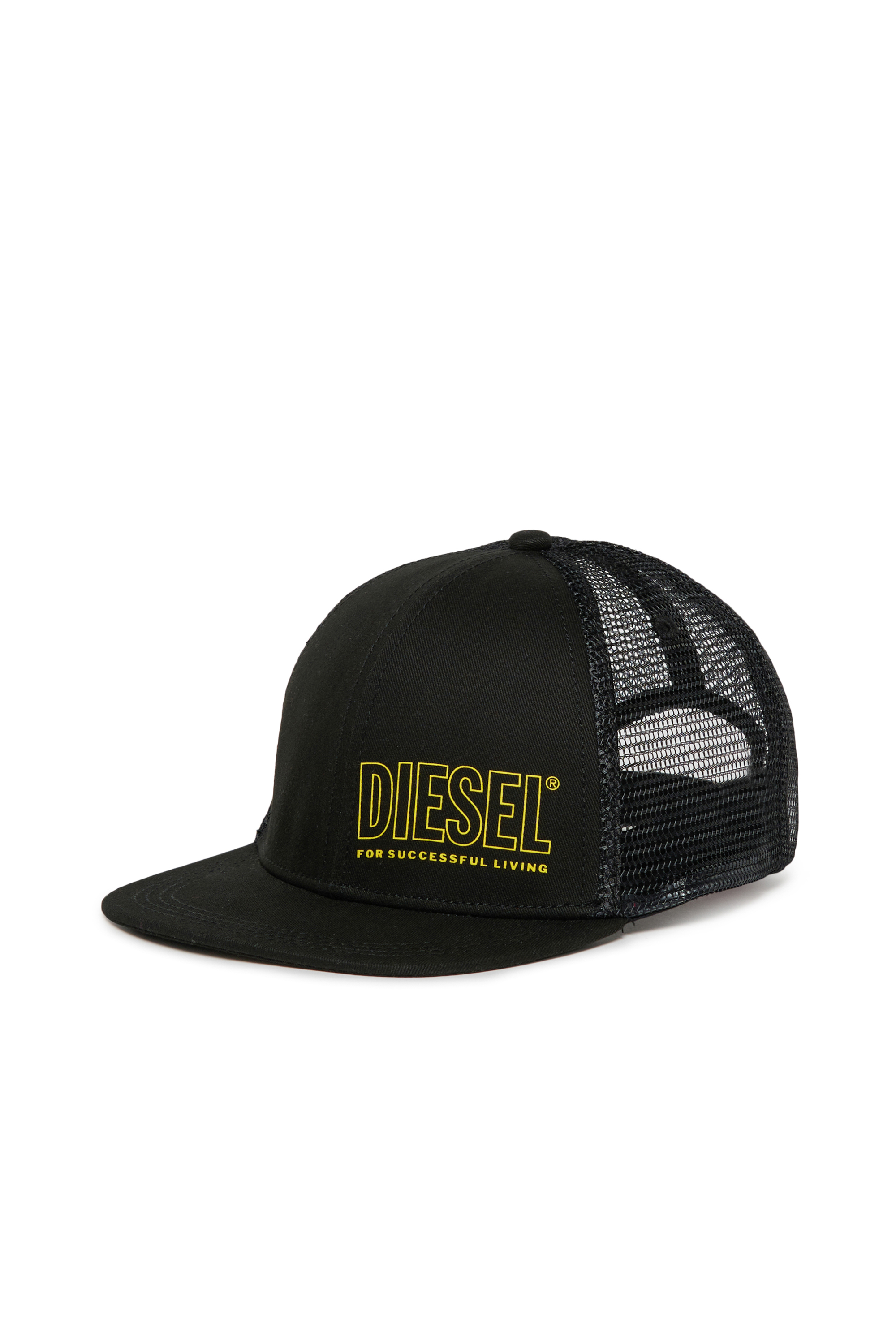Diesel - FIDDIT, Herren Baseballkappe aus Baumwolle und Mesh in Schwarz - 1