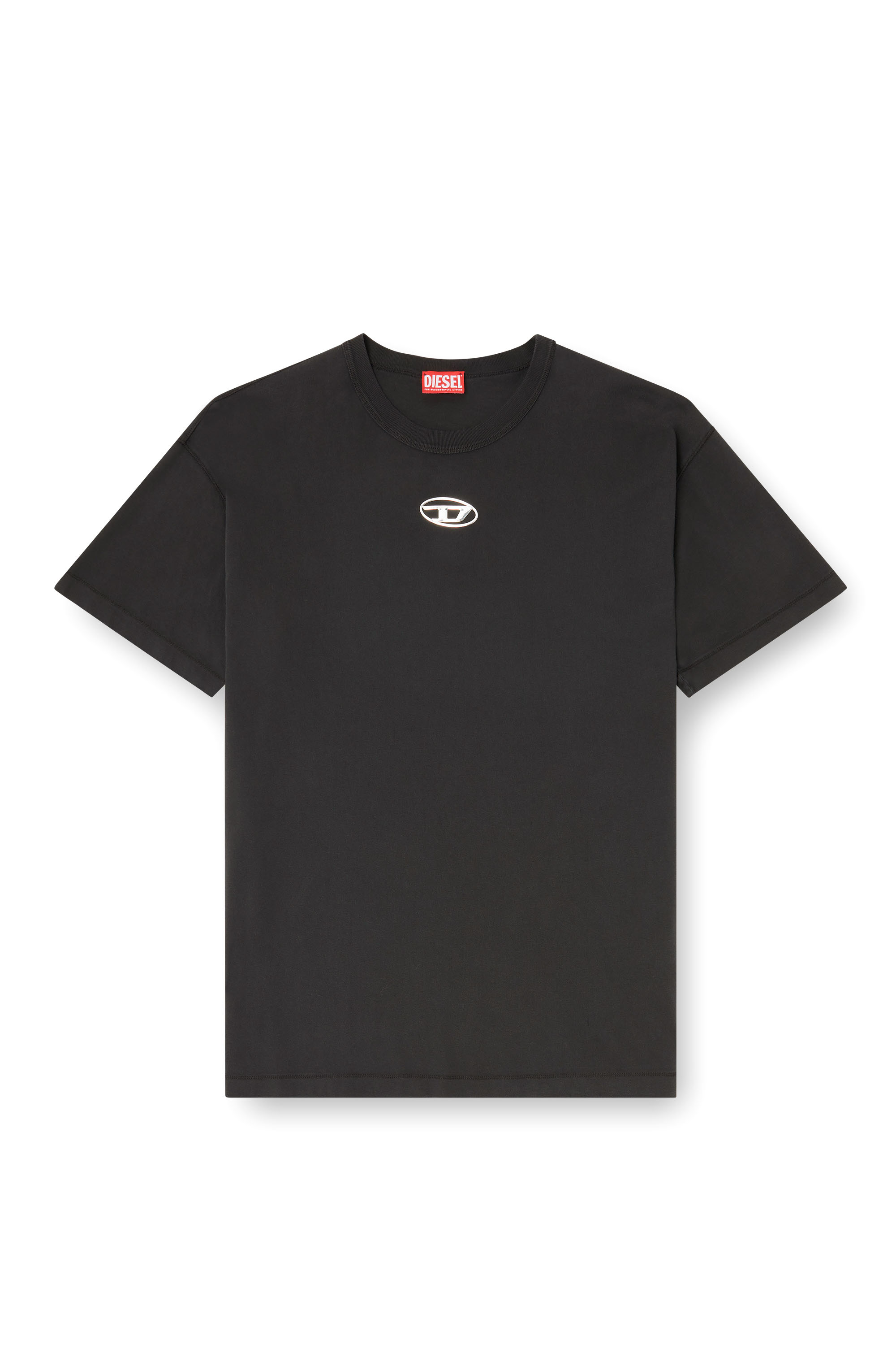 Diesel - T-NORM-IOD, Herren Light cotton T-shirt with metallic Oval D logo in Schwarz - 3