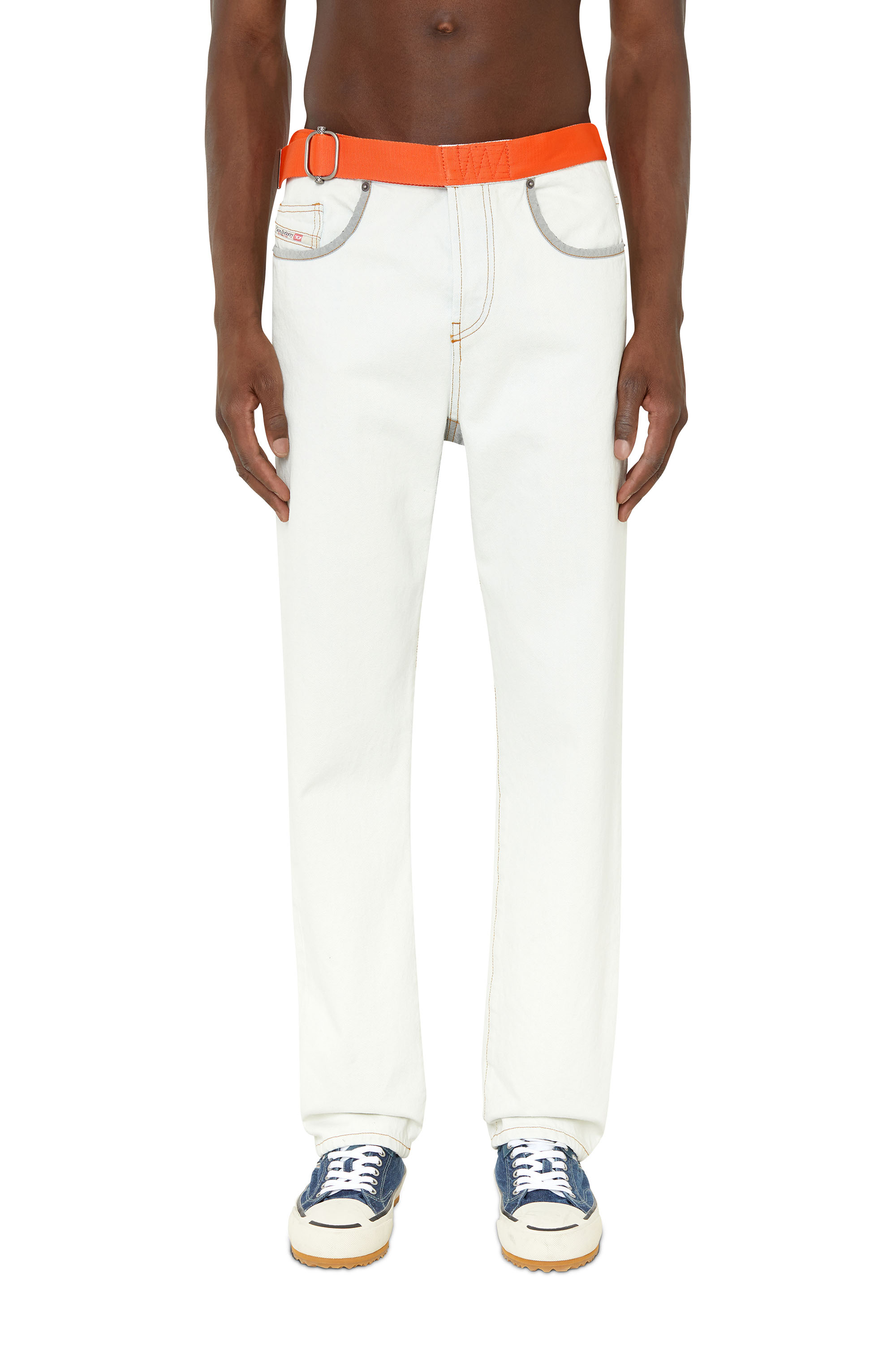 Diesel - 2020 D-Viker 0EIAU Straight Jeans, Hellgrau - Image 1