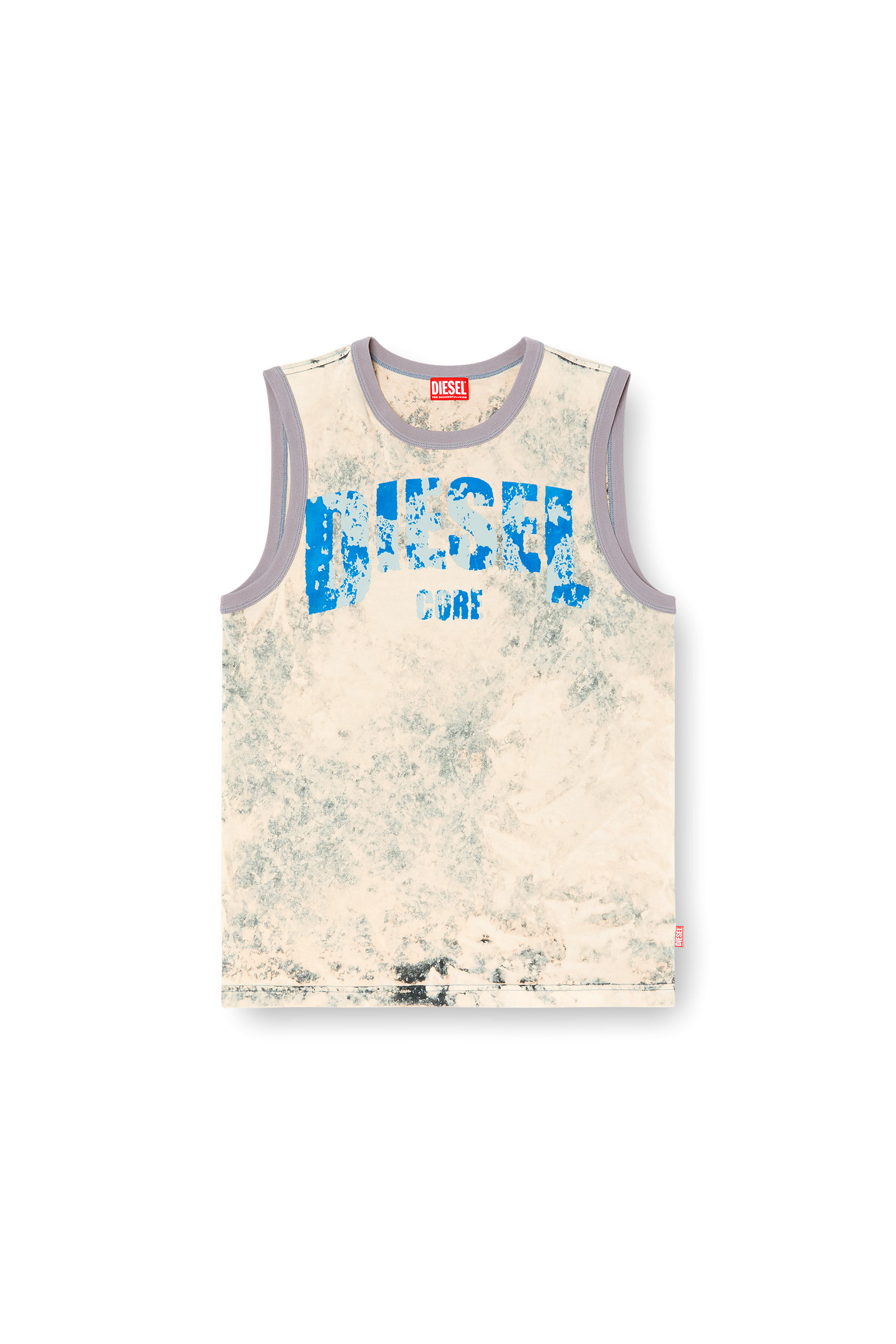 Diesel - T-BISCO-R1, Herren Behandeltes Tanktop mit Diesel Core-Logo in Hellgrau - 2