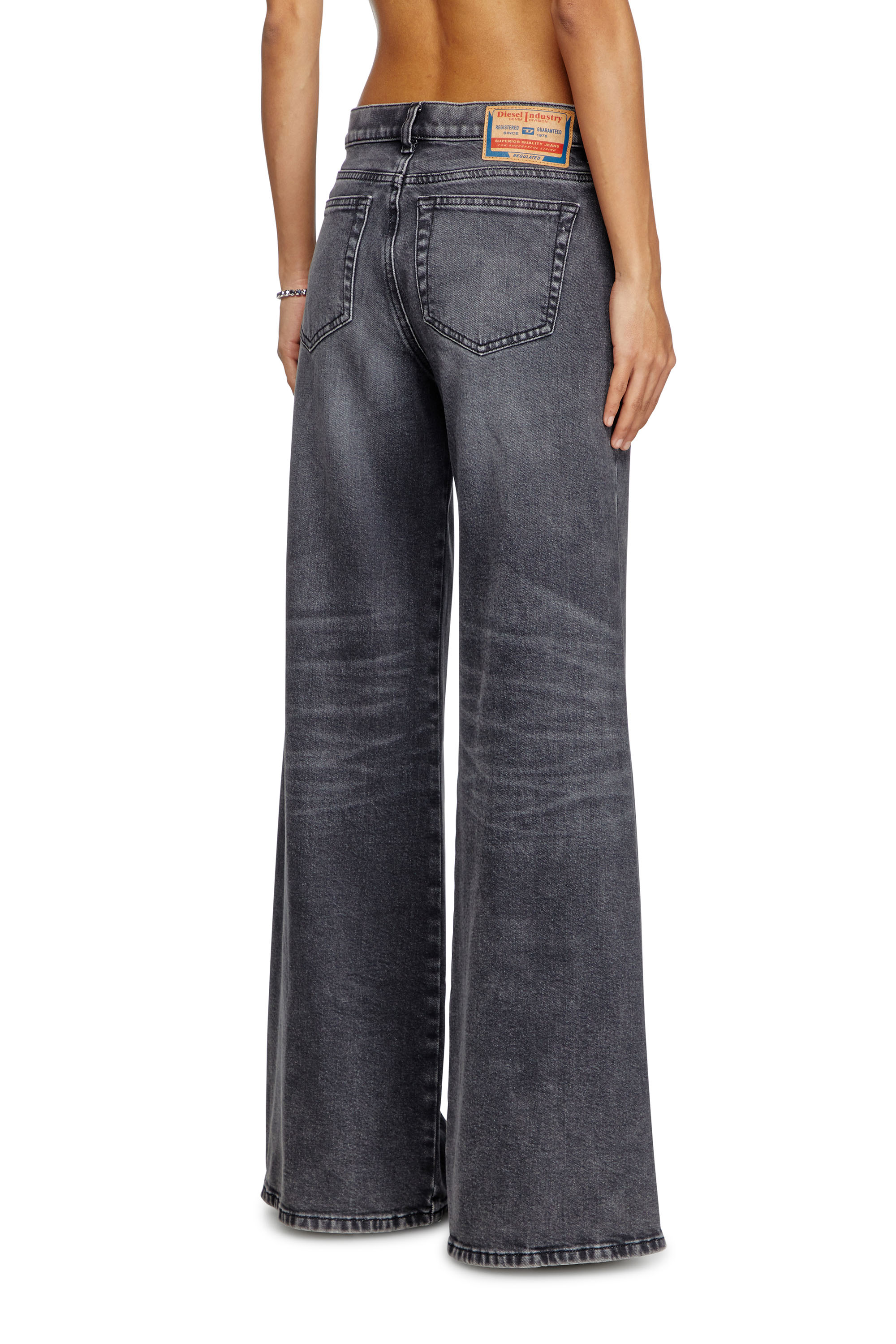 Flare Jeans 1978 D-Akemi 0CLBG, Black/Dark grey Diesel - Woman's Flare Jeans 1978 D-Akemi 0CLBG, Black/Dark grey - 4