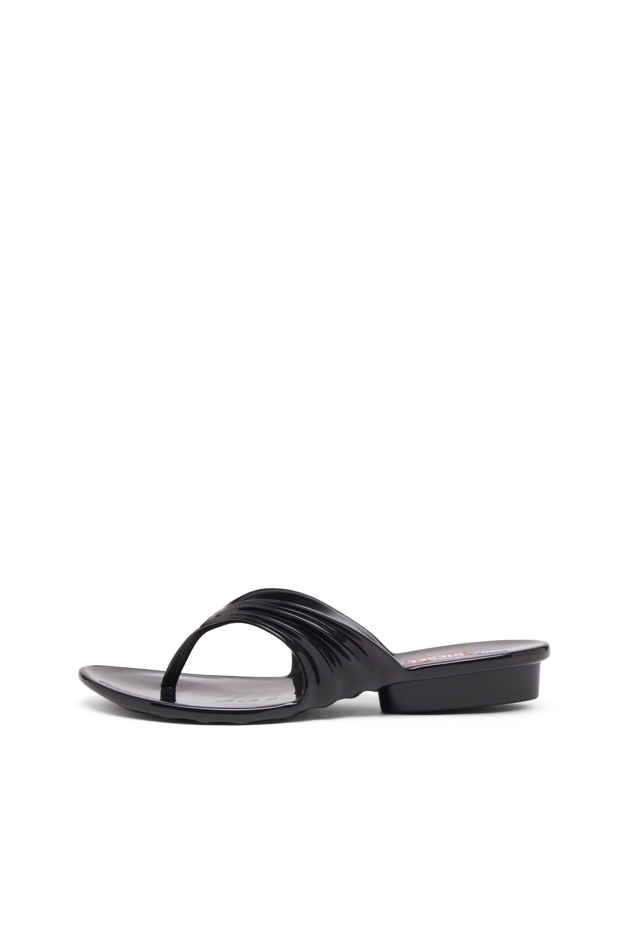 Diesel - MELISSA QUANTUM THONG, Damen Künstlerisch gestaltete Flip-Flops aus Melflex® in Schwarz - 3