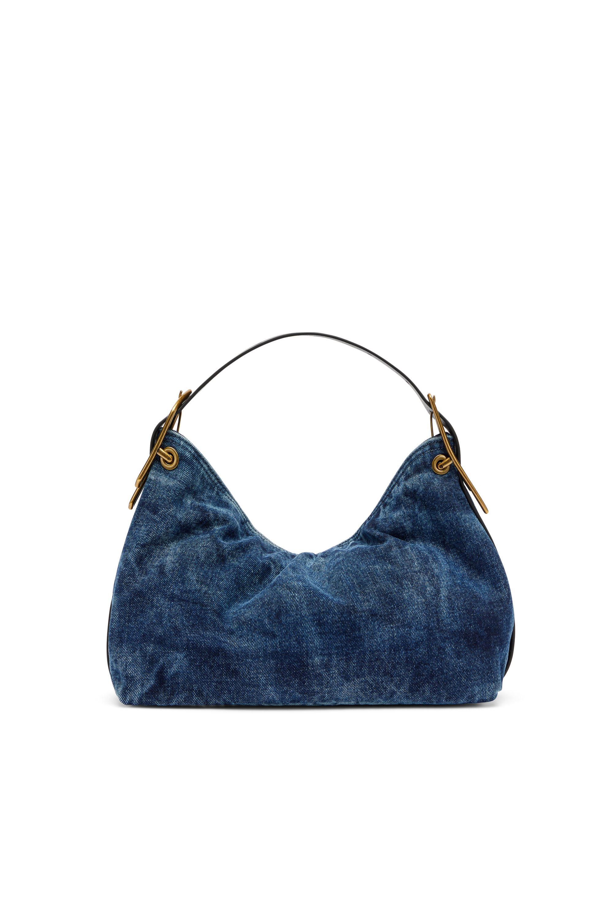 Diesel - D-LINE SHOULDER, Damen D-Line-Denim Schultertasche in Mittelblau - 4