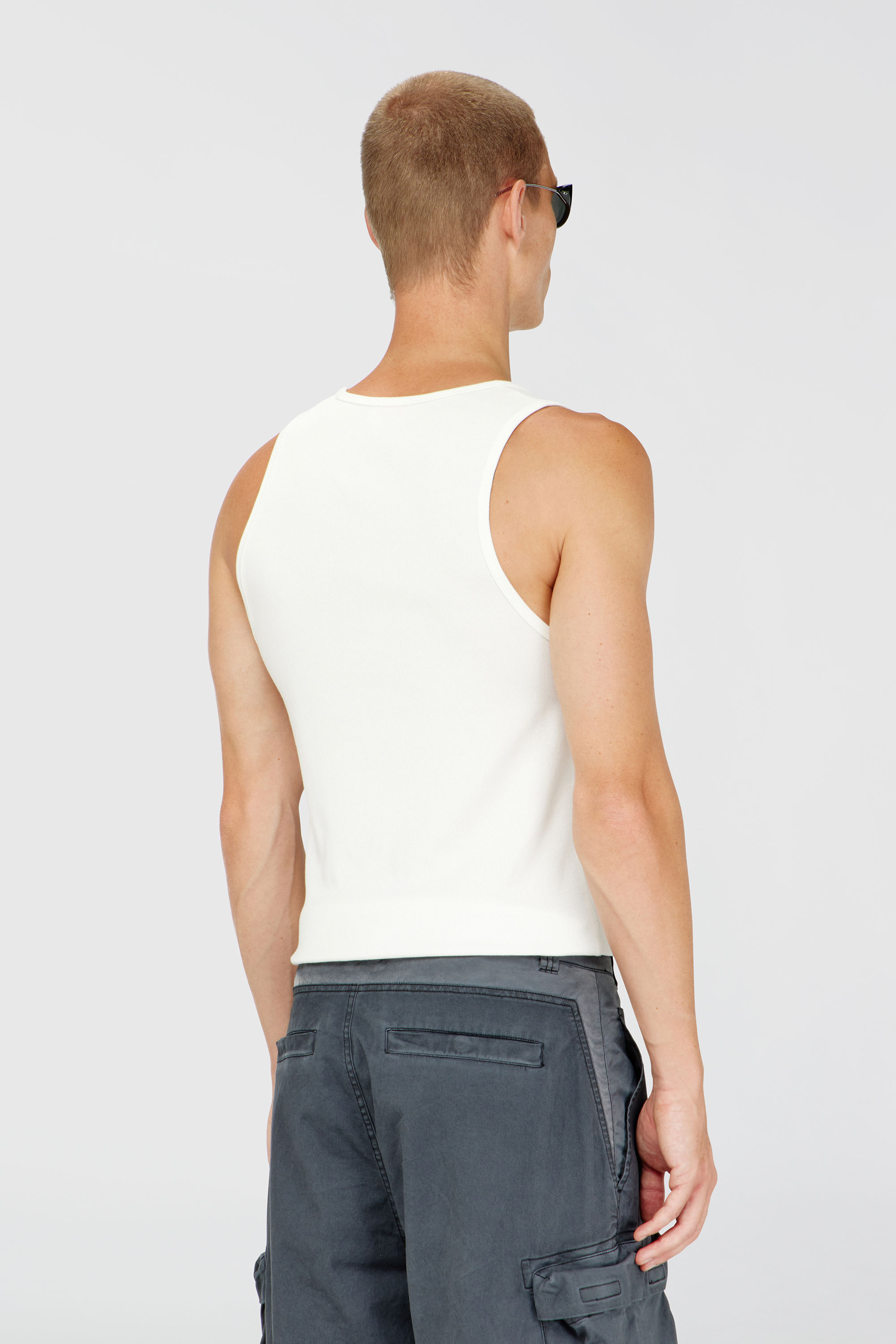 Diesel - T-LIFTY-IOD, Herren Baumwoll-Tanktop mit Logo in Wei&szlig; - 4