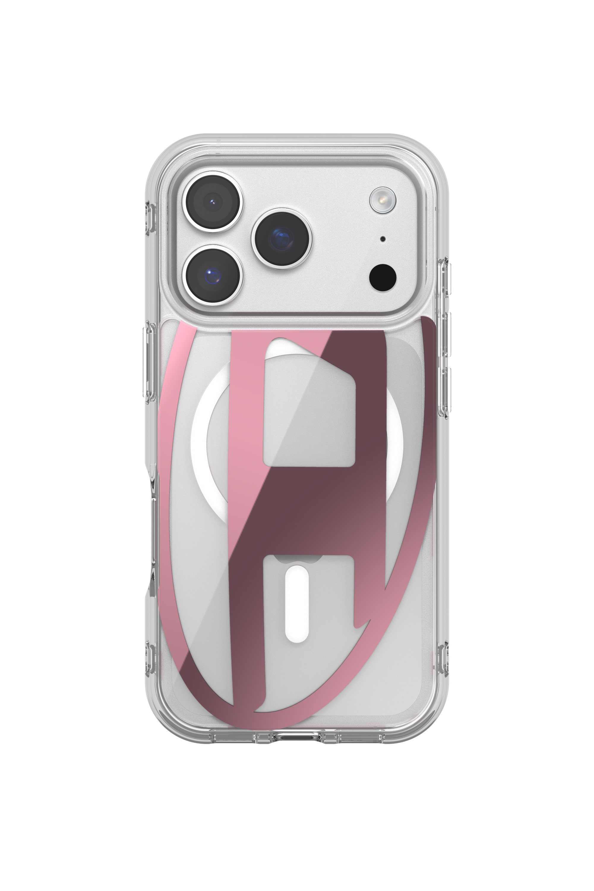 Diesel - 60421 AOP CASE, Unisex's Oval D metallic case with magsafe for iPhone 17 Pro in Pink - 2