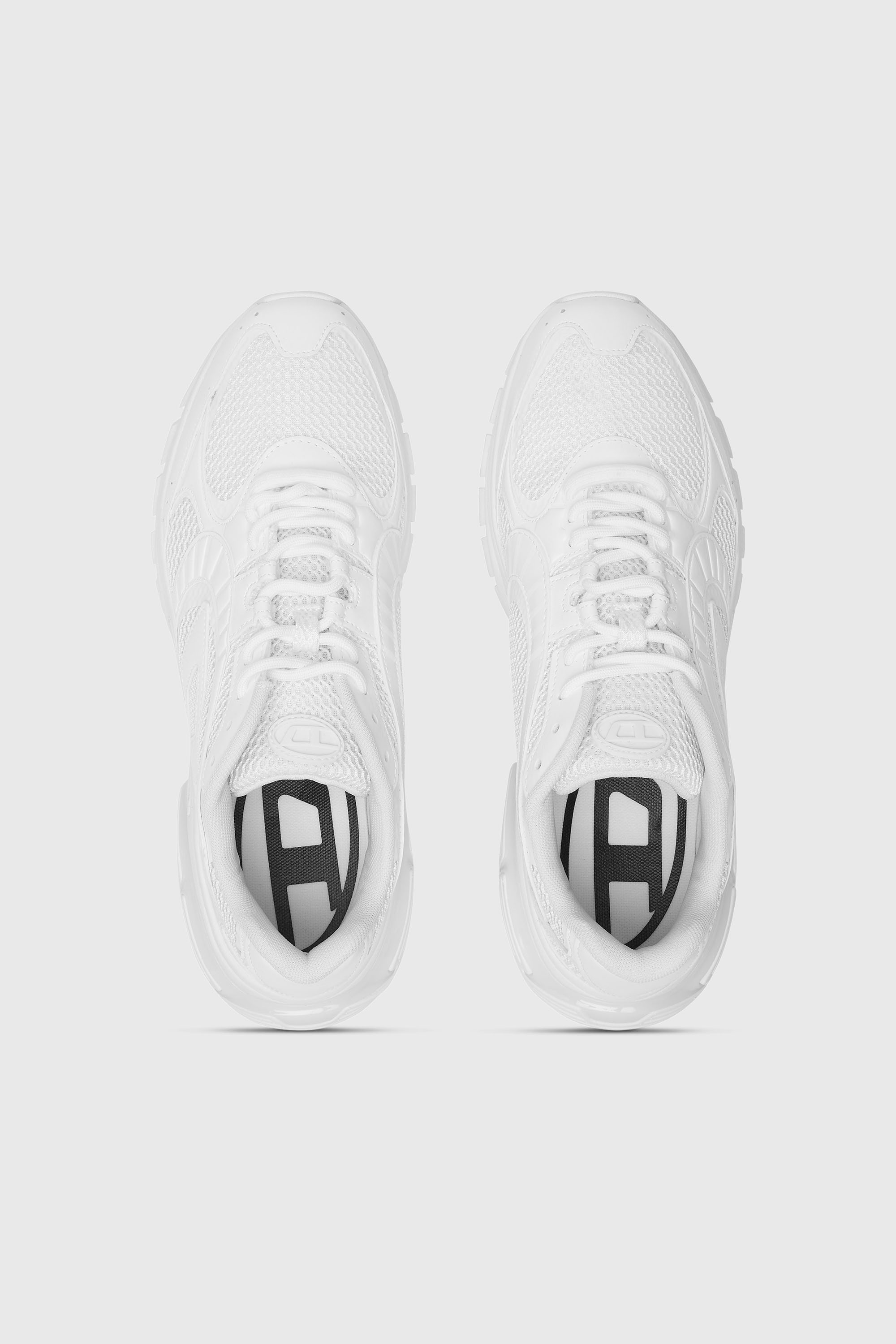 Diesel - S-PRO-V-DENSE LOW W, Damen S-Pro-V-Dense-Einfarbige Sneakers aus Mesh mit Oval D-Logo in Wei&szlig; - 4
