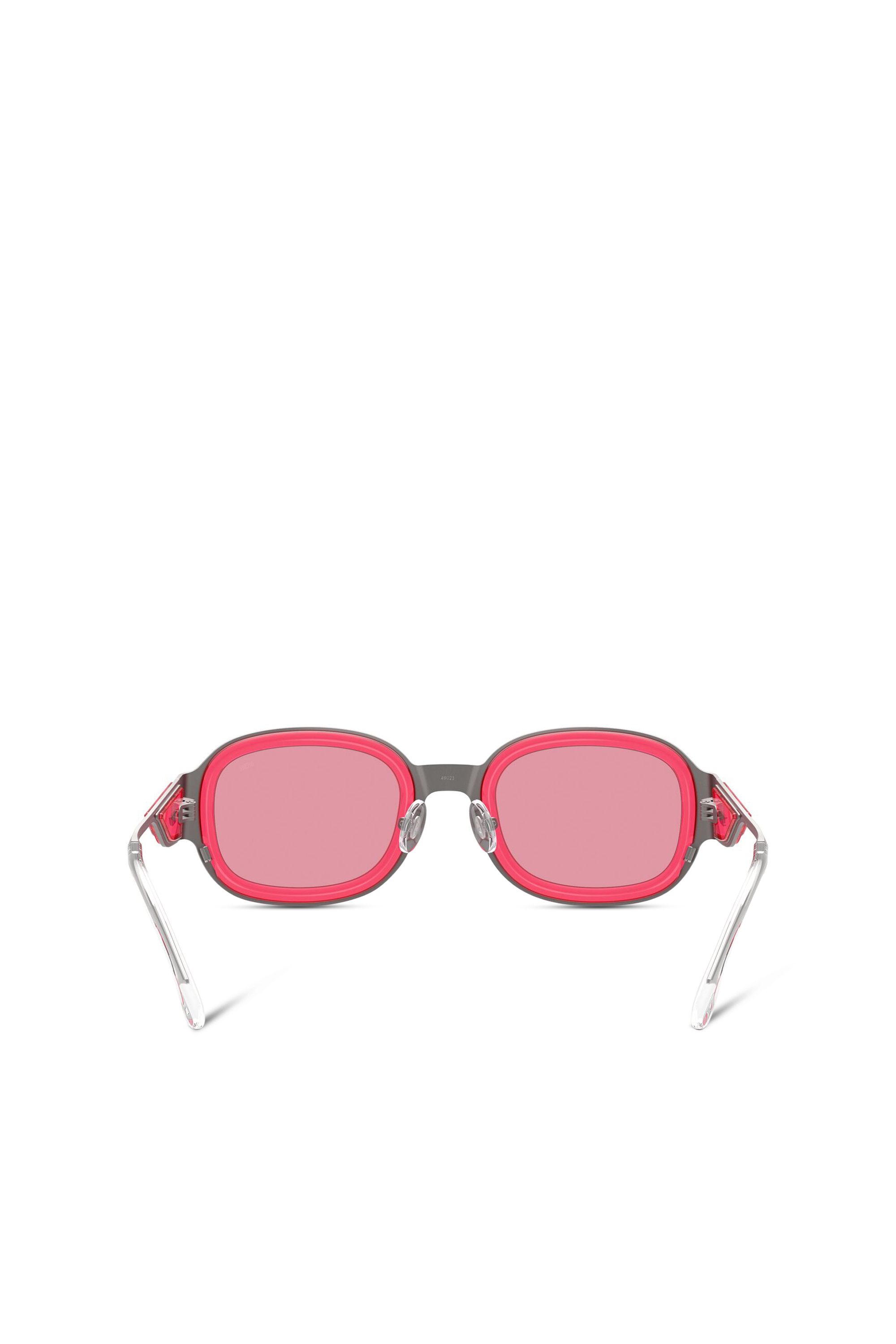 Diesel - 0DL1020, Unisex Quadratische Sonnenbrillen in Grau/Rot - 4