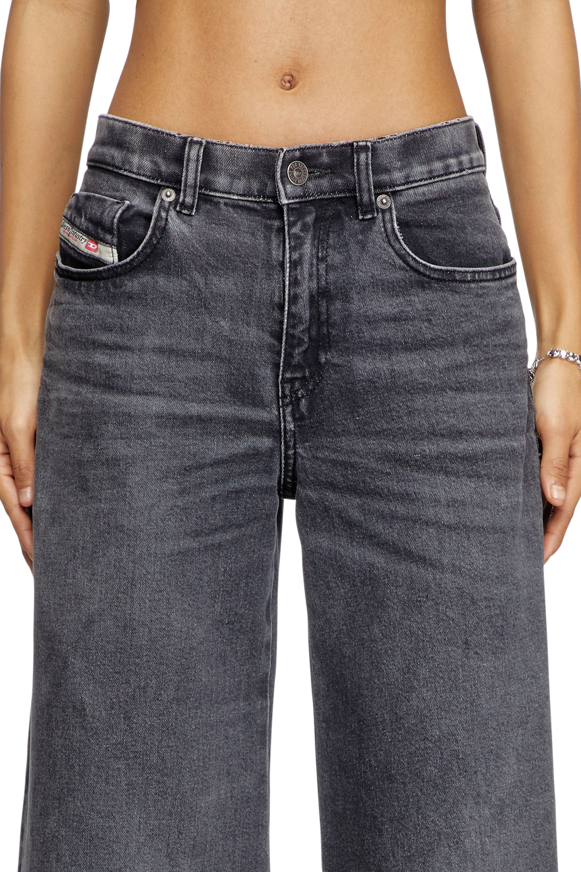 Flare Jeans 1978 D-Akemi 0CLBG, Black/Dark grey Diesel - Woman's Flare Jeans 1978 D-Akemi 0CLBG, Black/Dark grey - 5
