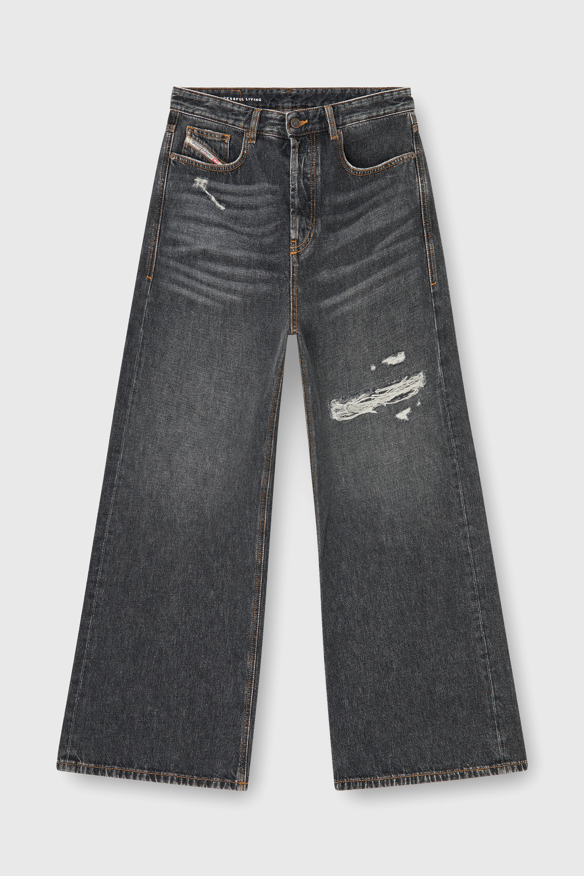 Diesel - Man's Relaxed Jeans D-Rise 007DN, Black/Dark grey - 2