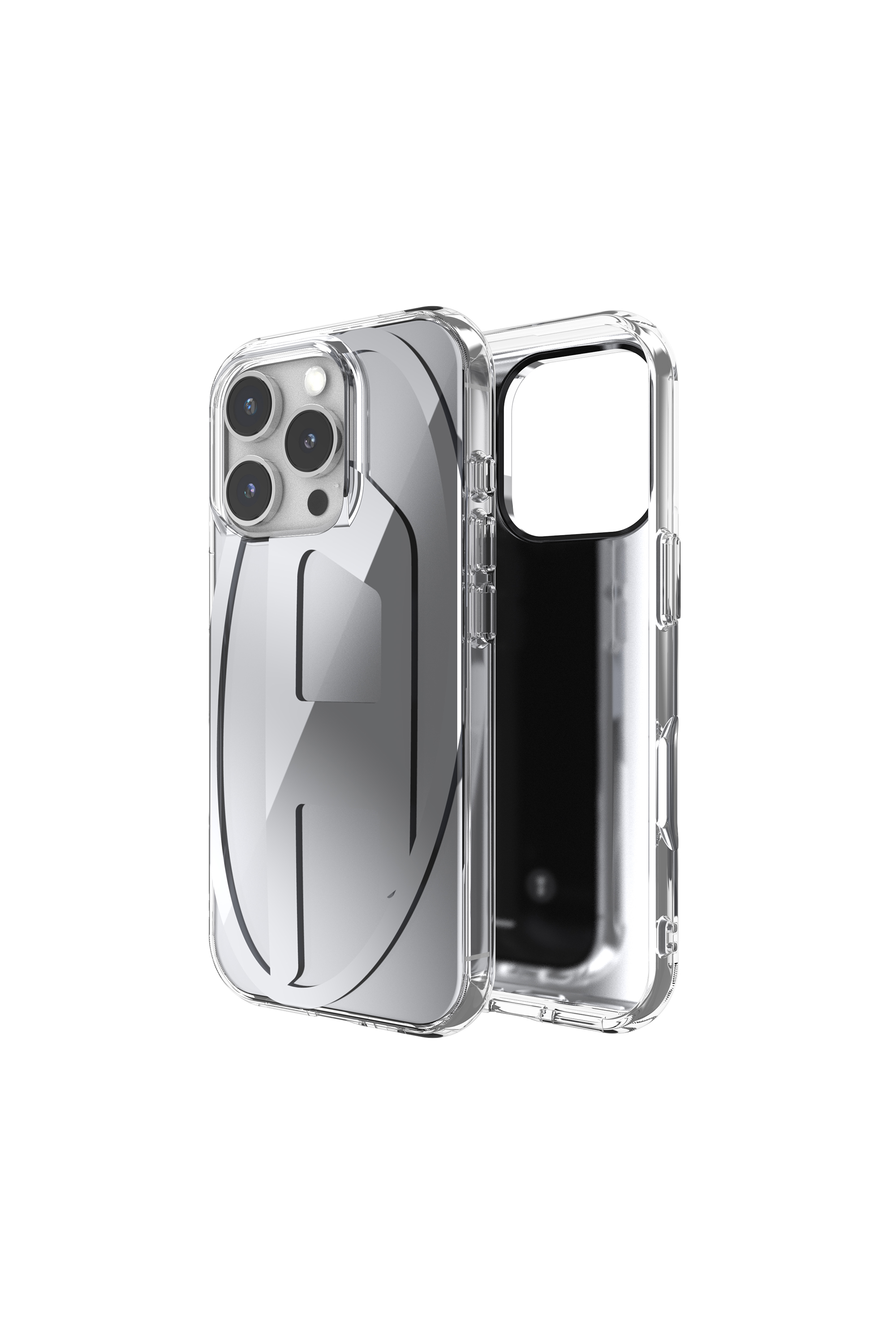 Diesel - 60160 AOP CASE, Unisex Oval D Mirror Case for iP 16 Pro in Grau - 1