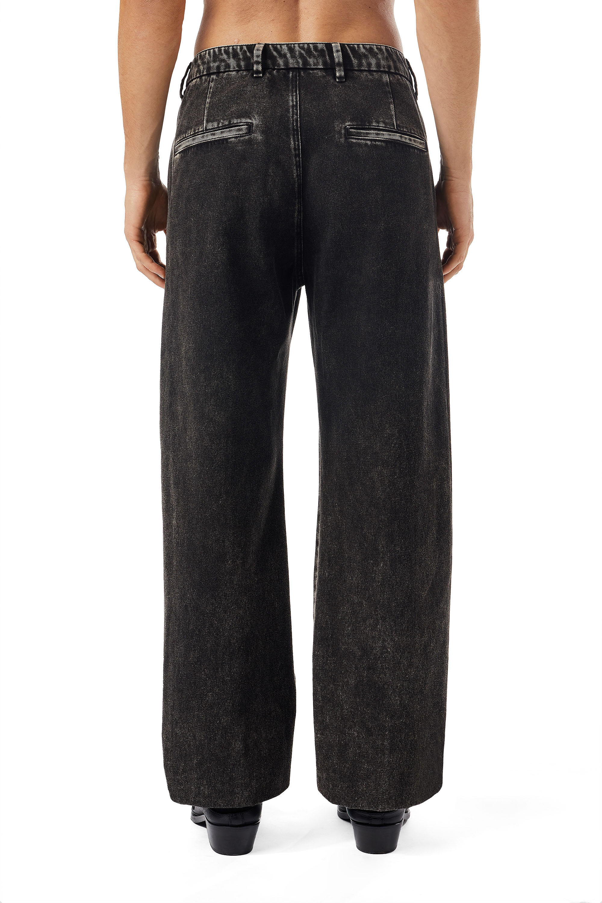Diesel - D-Chino-Work 09B87 Straight Jeans, Schwarz/Dunkelgrau - Image 2