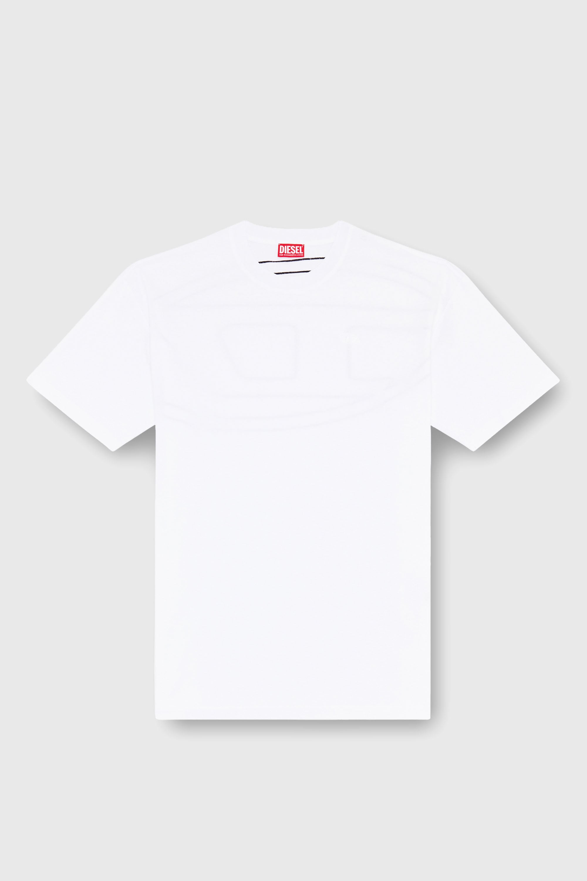 Diesel - T-BOGGY-MEGOVAL-D, Herren T-Shirt mit gro&szlig;er Oval D-Stickerei in Wei&szlig; - 2