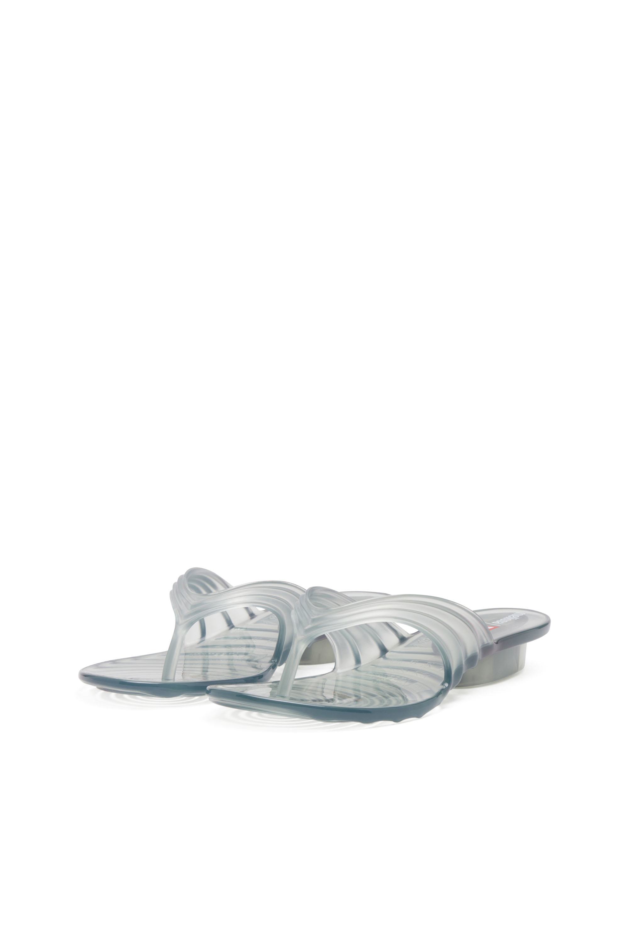 Diesel - MELISSA QUANTUM THONG, Damen Künstlerisch gestaltete Flip-Flops aus Melflex® in Hellgrau - 9
