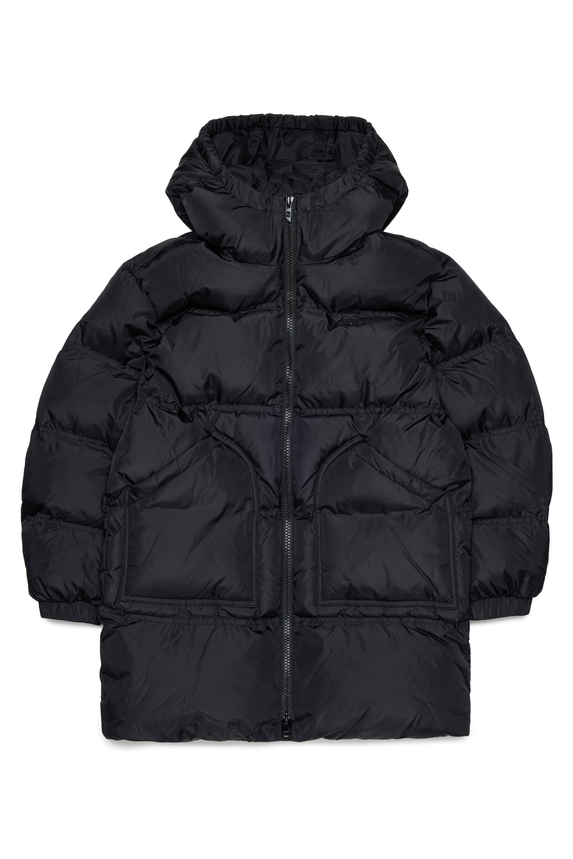 Diesel - JRIVONLONG, Unisex's Puffer coat with oversized pockets in Black - 1