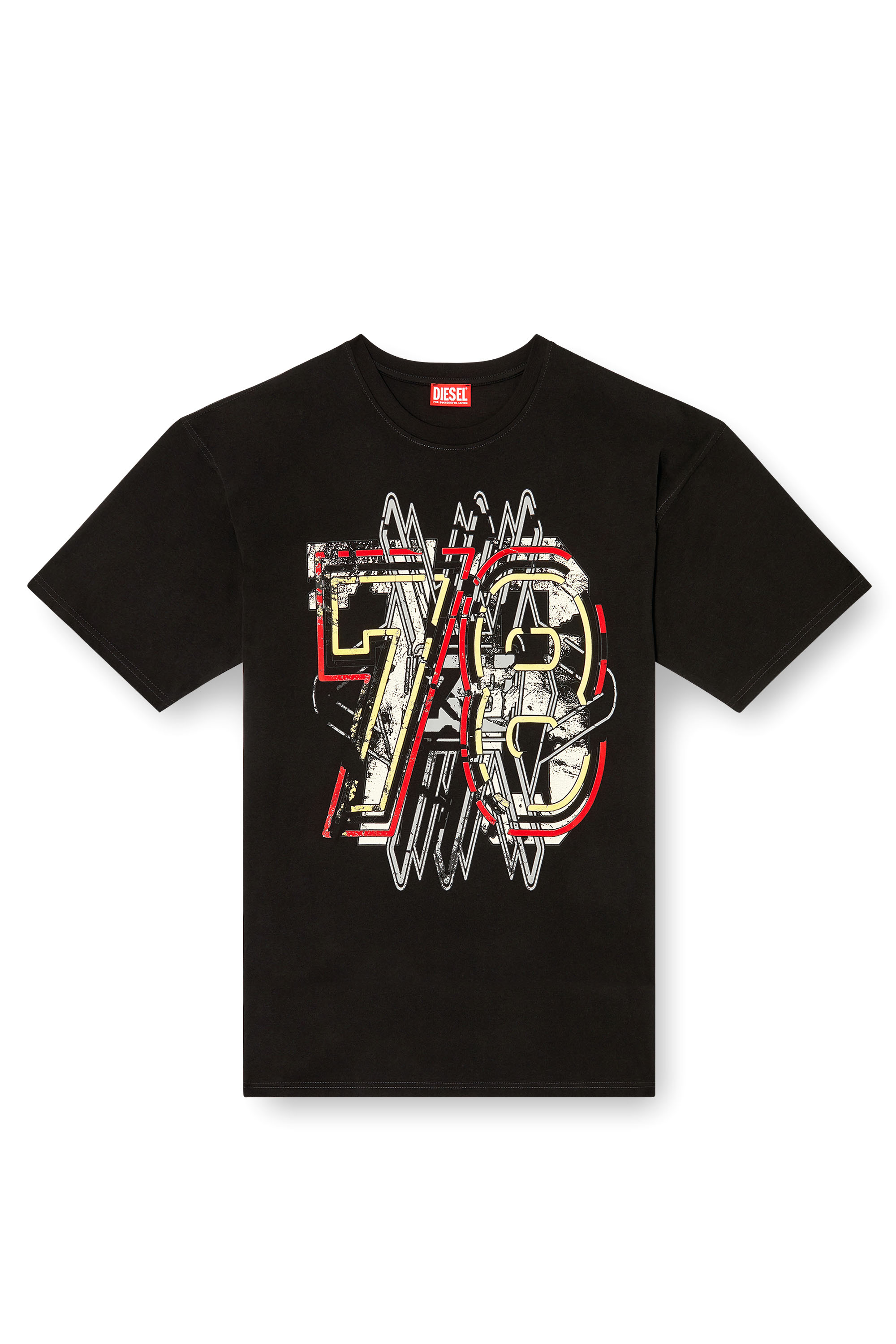 Diesel - T-BOXT-T8, Herren T-Shirt mit 78-Print in Schwarz - 2
