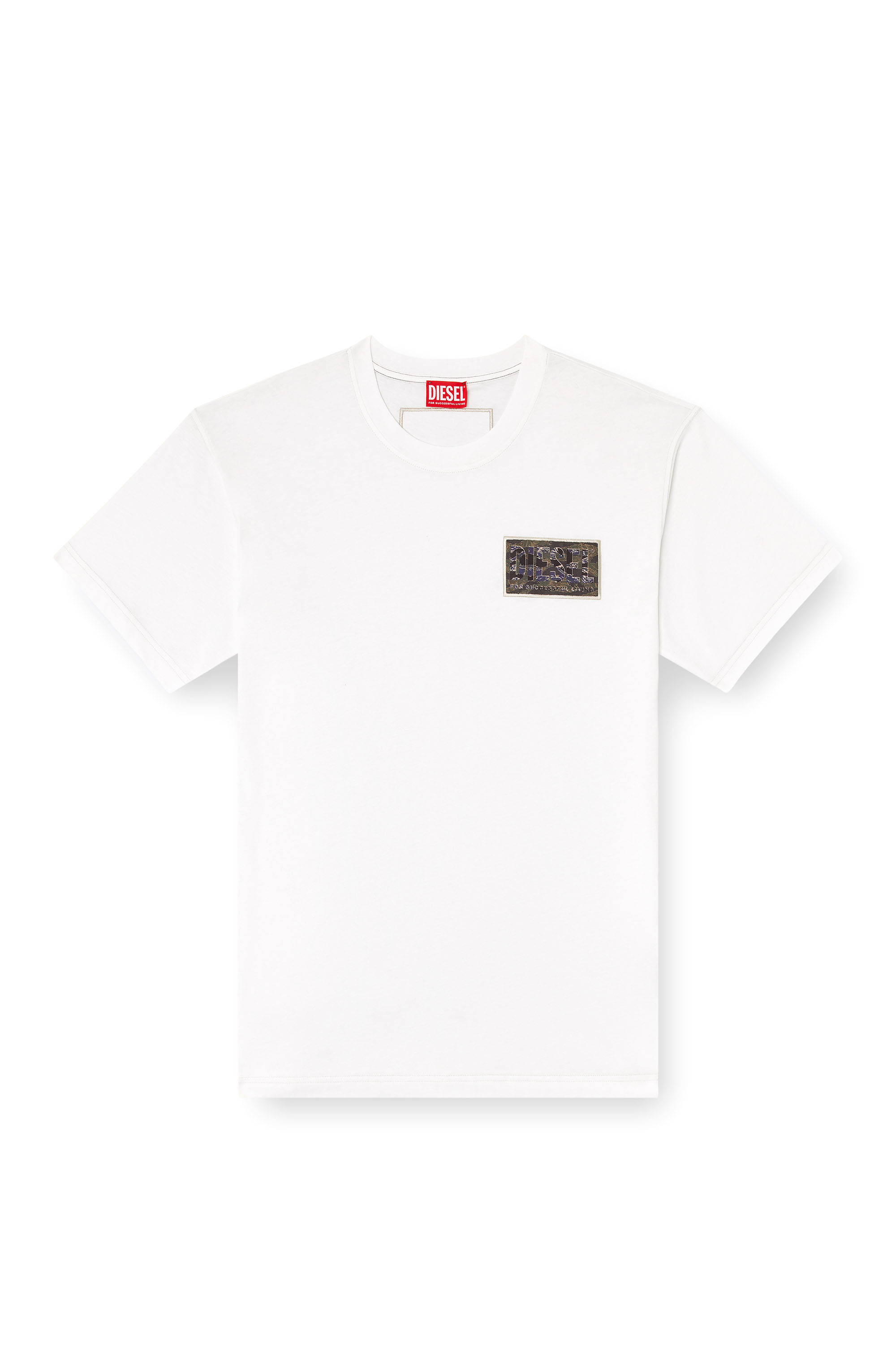 Diesel - T-NORM-T3, Herren T-Shirt mit Camo-Logo-Patch in null - 3