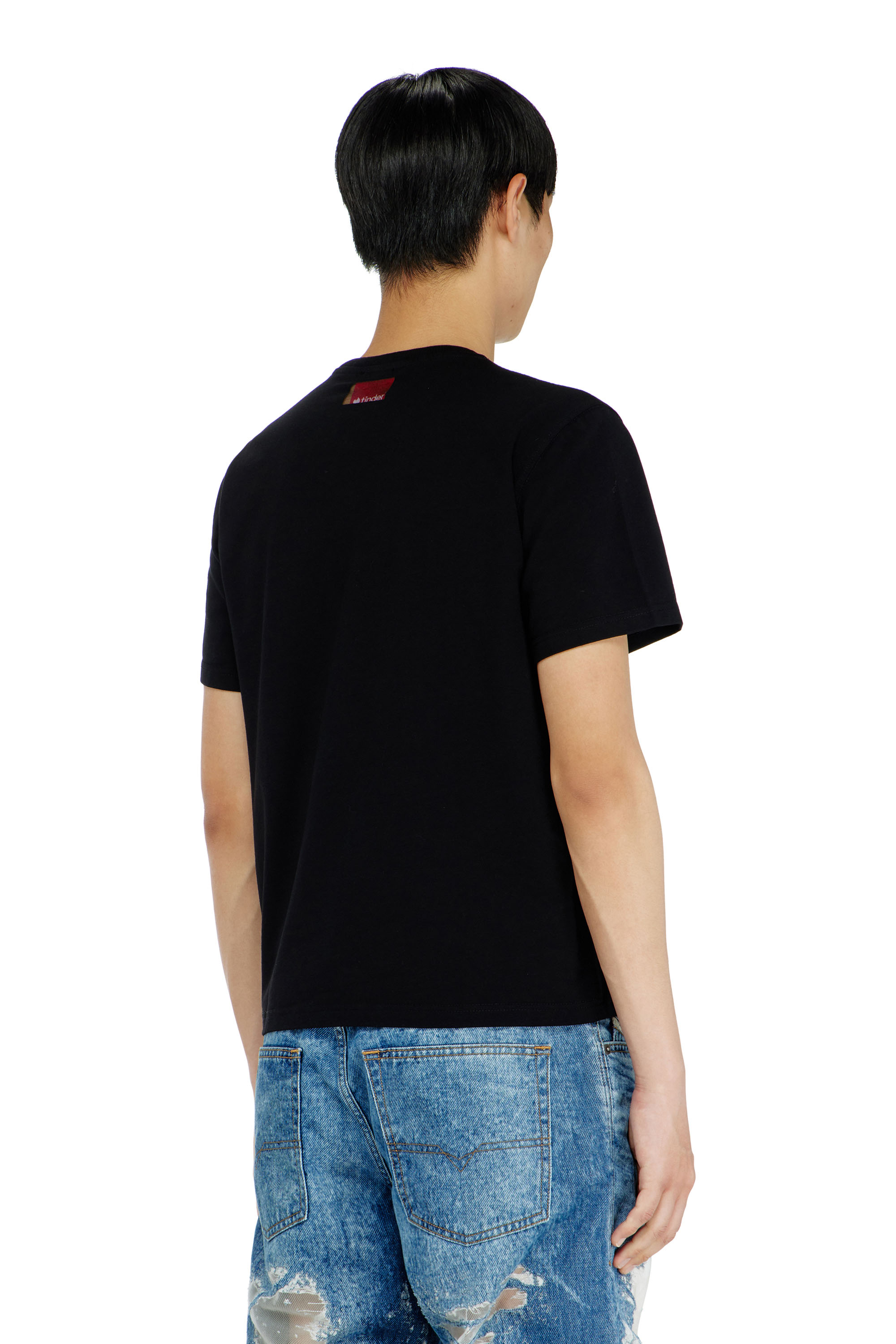Diesel - PR-T-NOTS-CHI-R, Unisex T-Shirt mit For Successful Loving Logo in Schwarz - 4