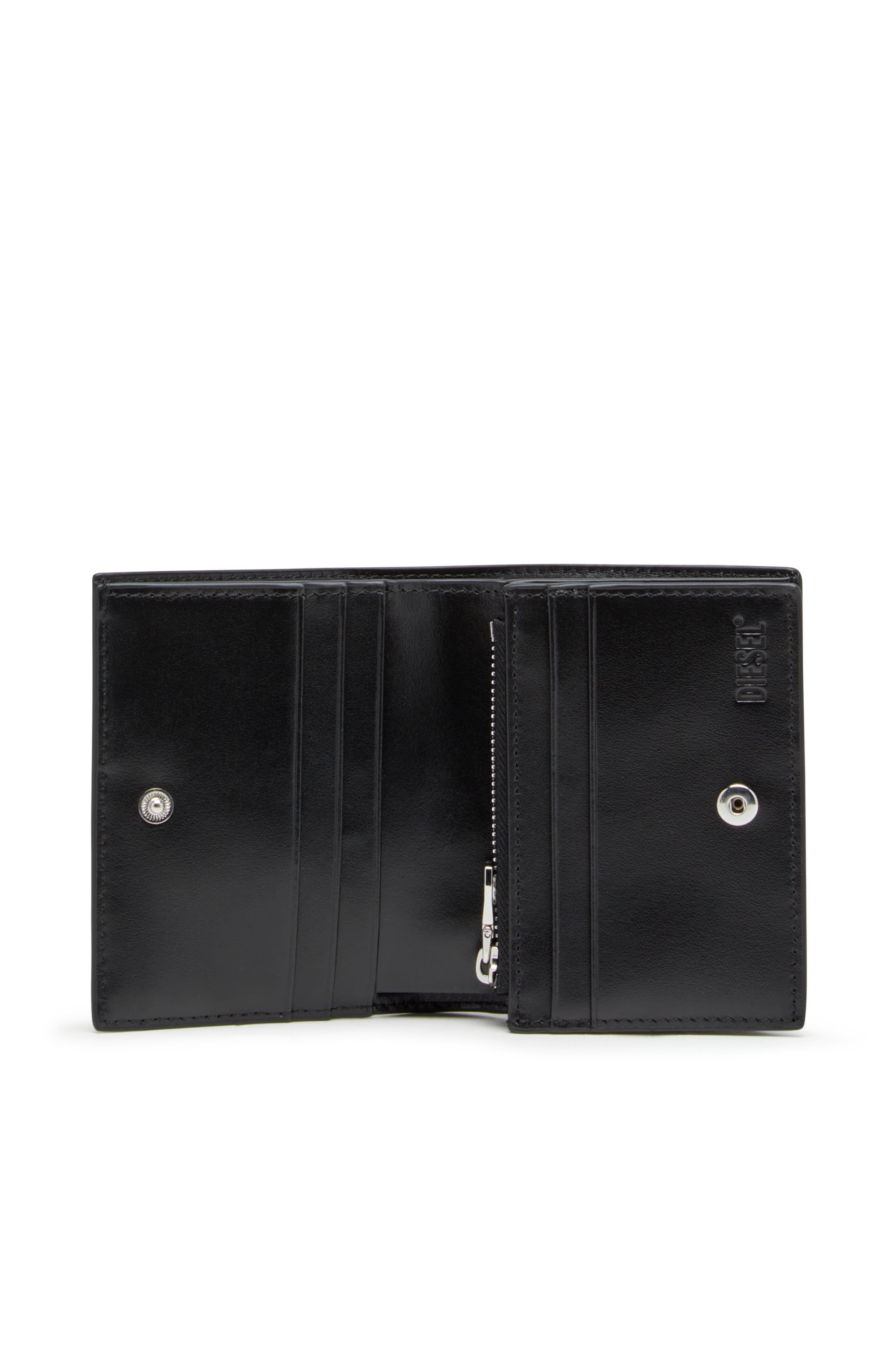 Diesel - PLAY BI FOLD III, Damen Portemonnaie aus glänzendem PU in Schwarz - 3