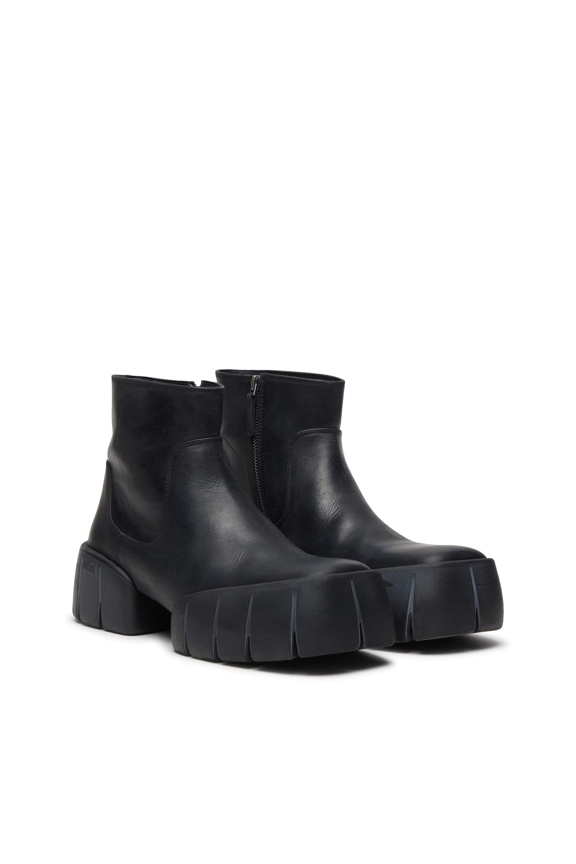 D-TEX BT, Schwarz Diesel - D-TEX BT, Herren Stiefeletten aus Fetteleder mit geteilter Sohle in Schwarz - 2