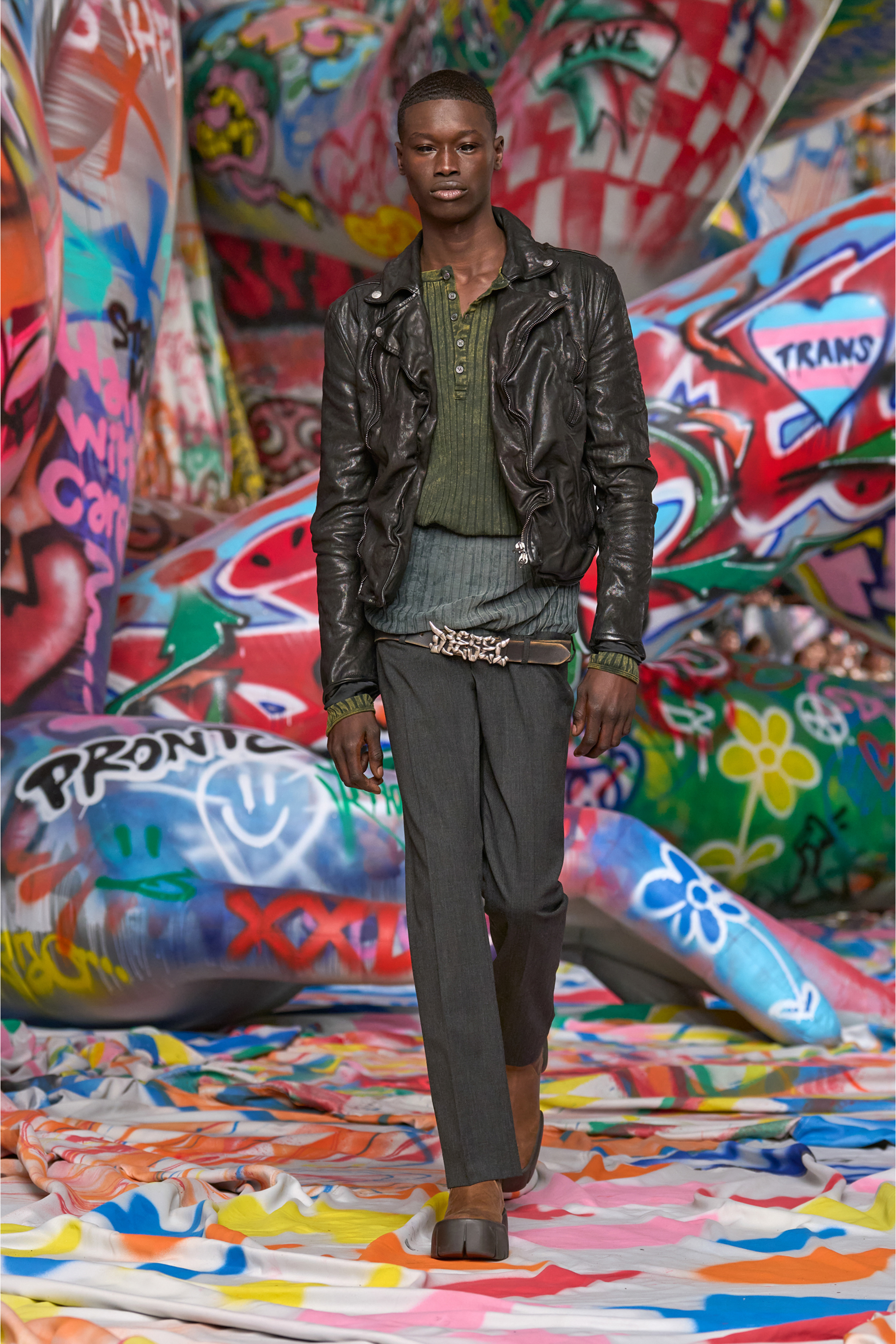 Diesel - L-UNCAN, Herren Bikerjacke aus thermischem Leder in Schwarz - 6