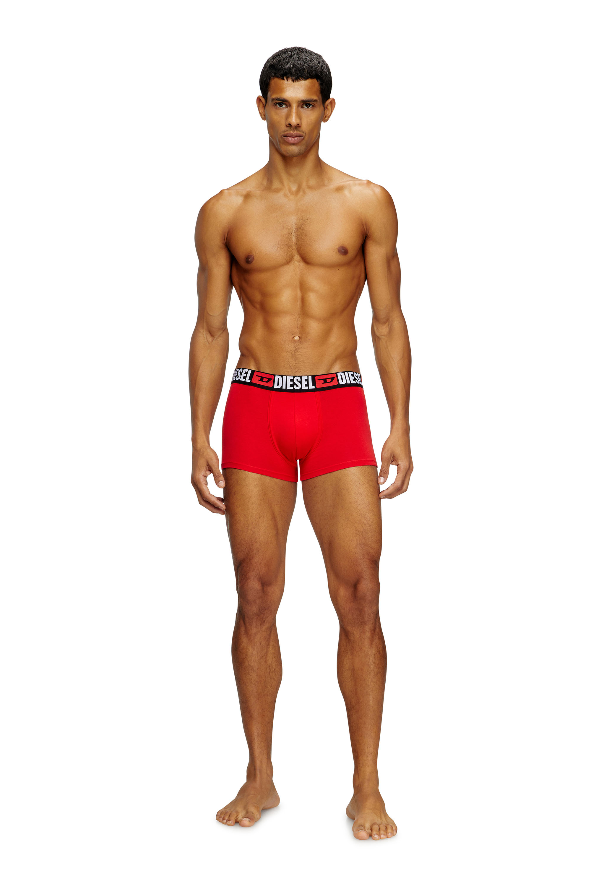 Diesel - UMBX-DAMIENTHREEPACK, Herren Retropants im Dreierpack mit umlaufendem Logo am Bund in Rot/Grau - 2