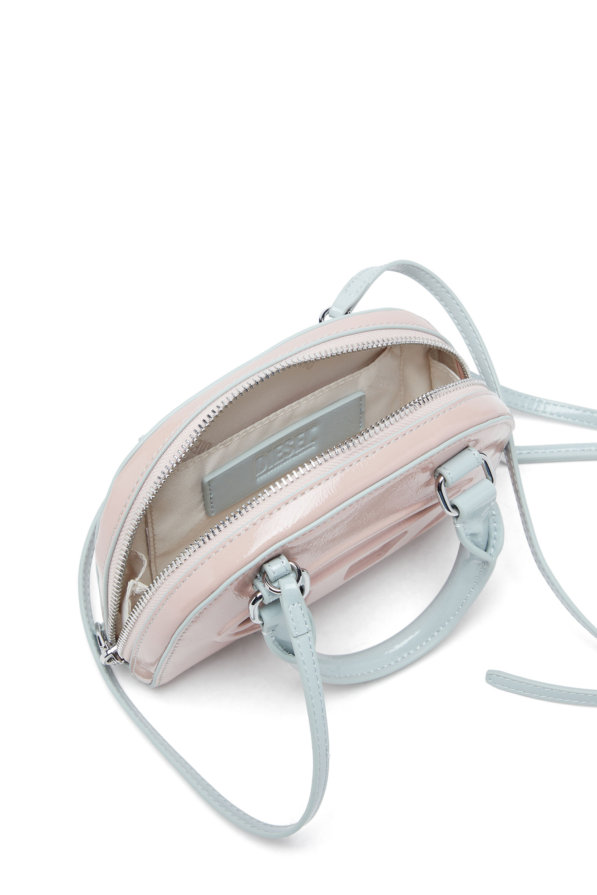 Diesel - 1DR DOME CROSSBODY XS, Damen 1DR Dome-Mini Umh&auml;ngetasche mit Naplak-Effekt in Rosa - 3