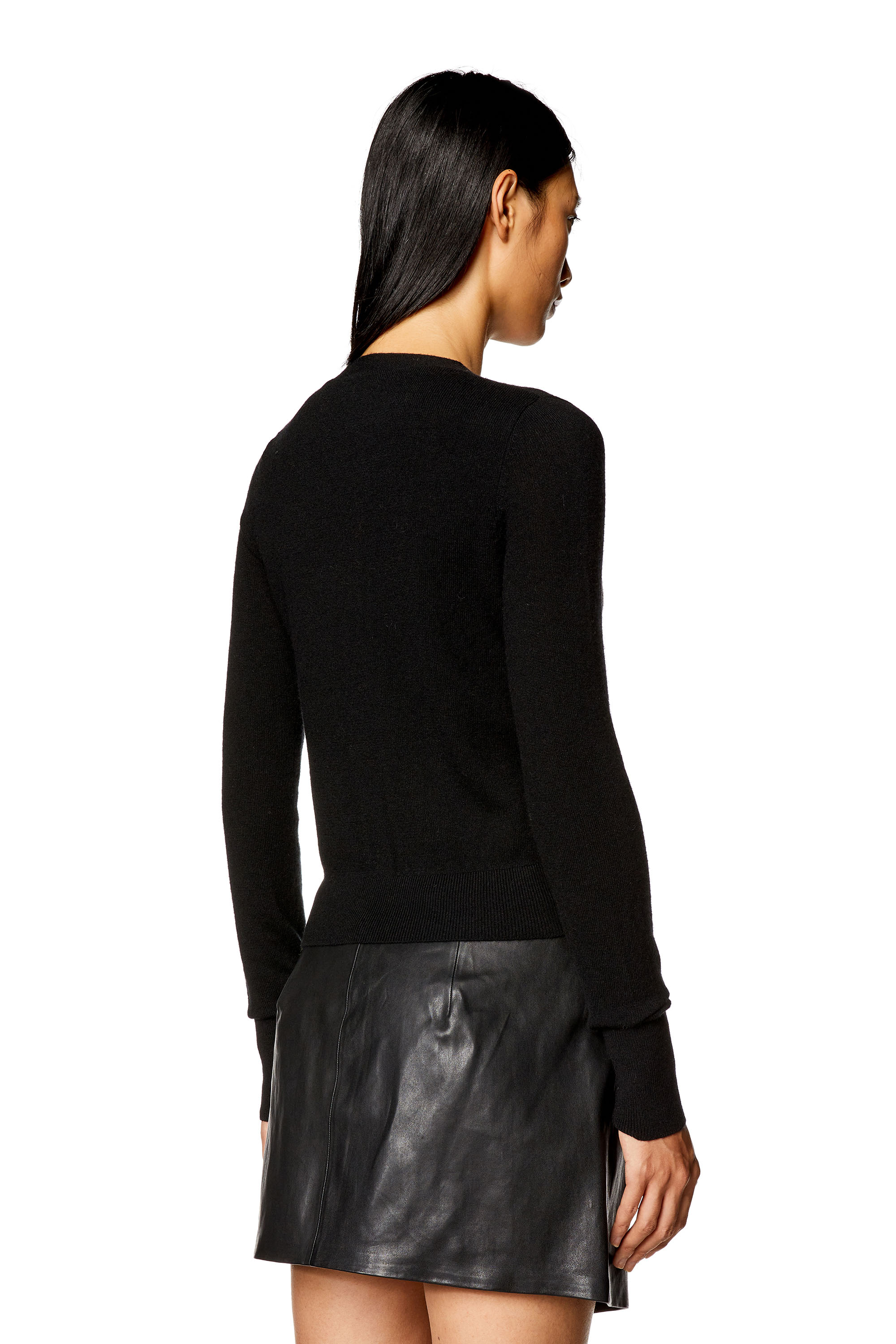 Diesel - M-ARTE, Damen Cardigan aus Wolle und Kaschmir in Schwarz - 4