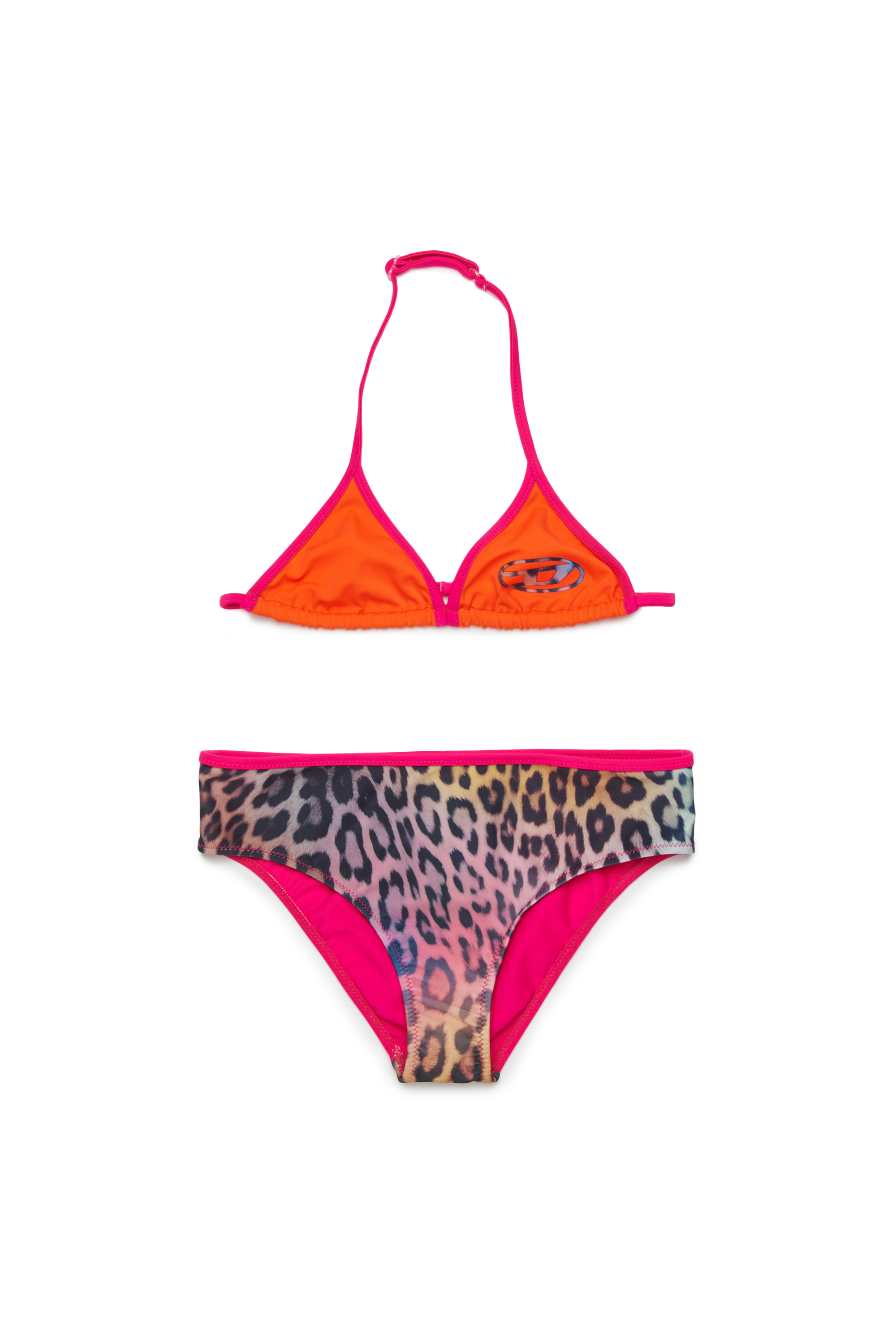 Diesel - MILEY, Damen Bikini mit Animalier-Motiven in Orange/Rosa - 1
