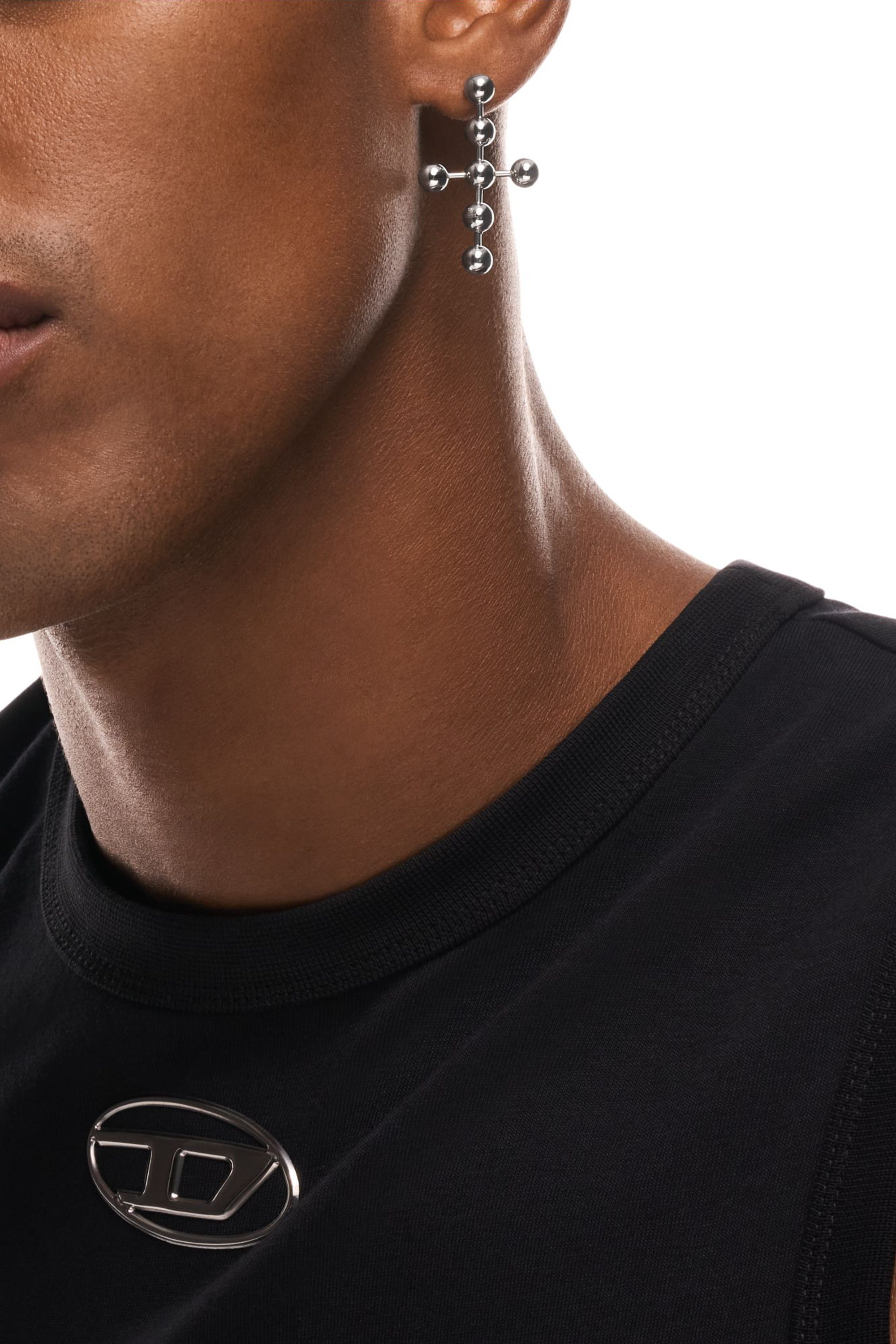 Diesel - DX167640 JEWELLERY, Unisex Edelstahl Ohrh&auml;nger in Silber - 4