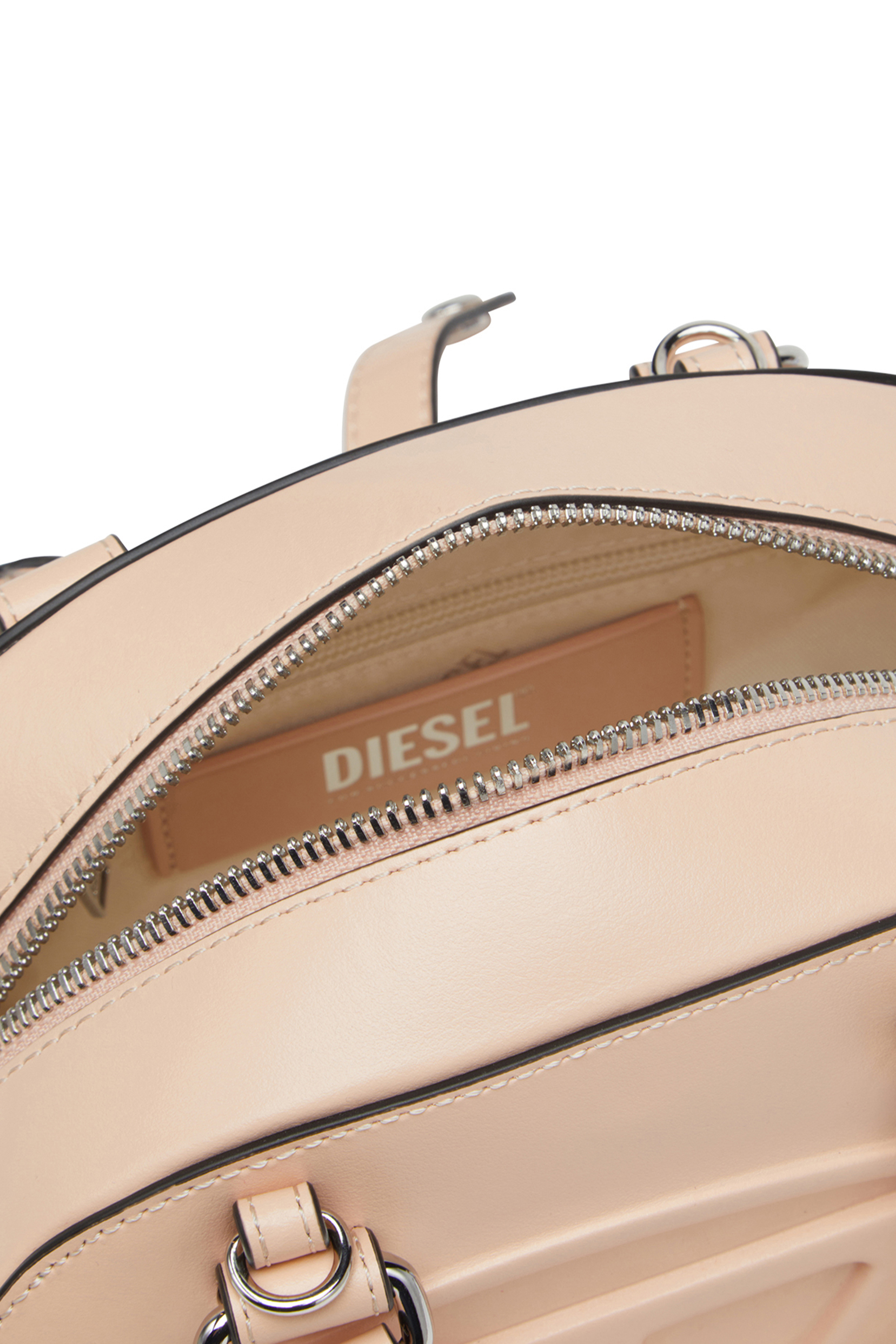 Diesel - 1DR DOME CROSSBODY, Damen 1DR Dome-Mini-Bowling-Tasche aus Leder in Rosa - 4