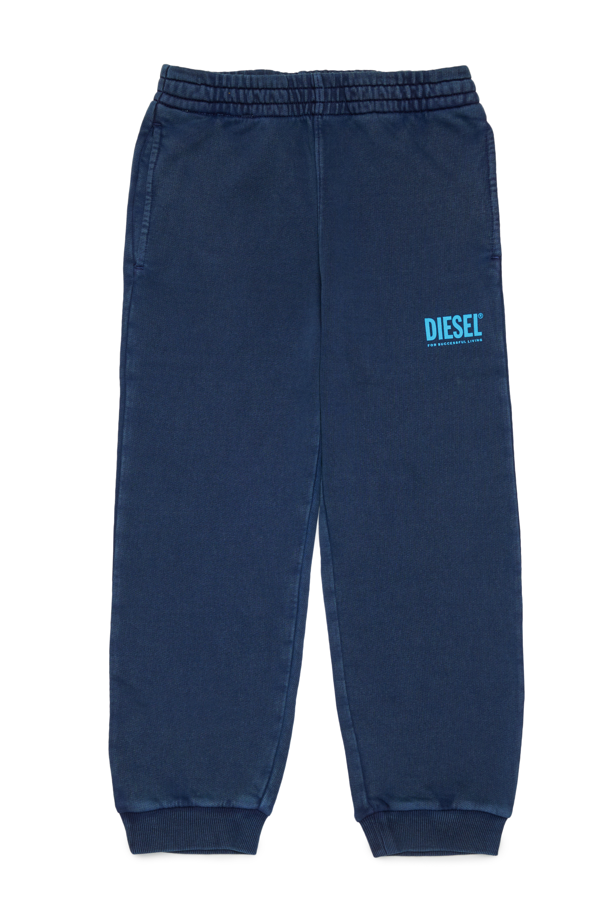 Diesel - PTISEL, Herren Sweatpants aus Baumwolle mit Logo-Print in Dunkelblau - 1