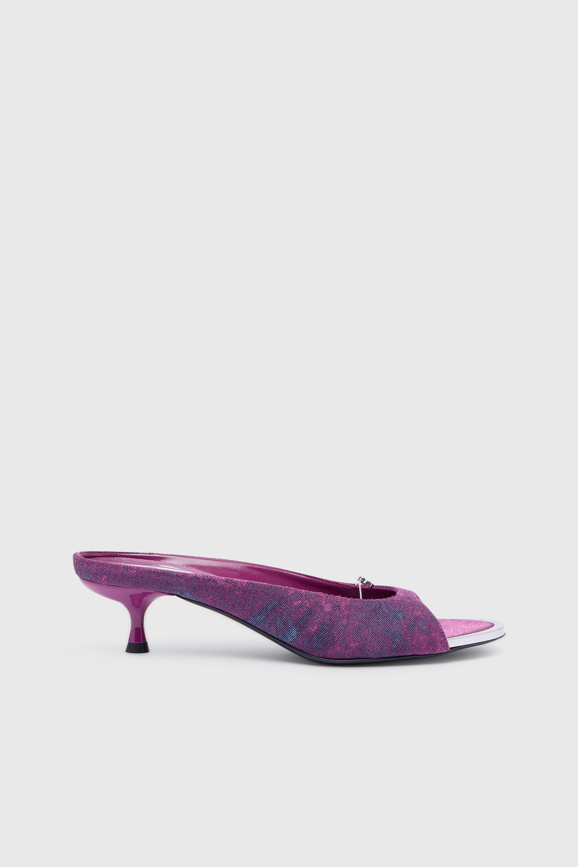 Diesel - D-DIAM'S-SA-40, Damen D-Diam's-Denim-Pantolette mit schwebendem Oval D in Violett - 1