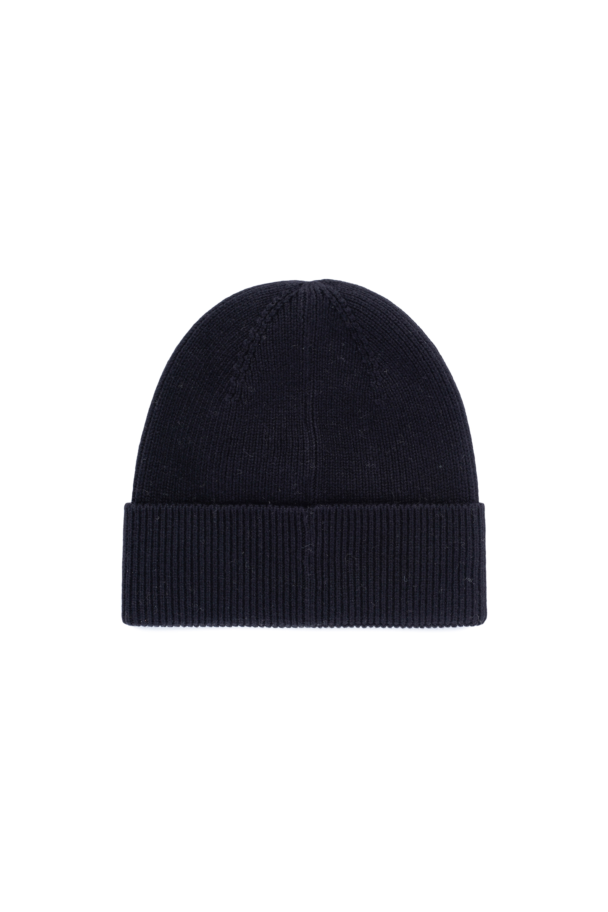 Diesel - K-CODER-FULLY B, Unisex Gerippte Beanie-Mütze mit D-Stickerei in Schwarz - 2