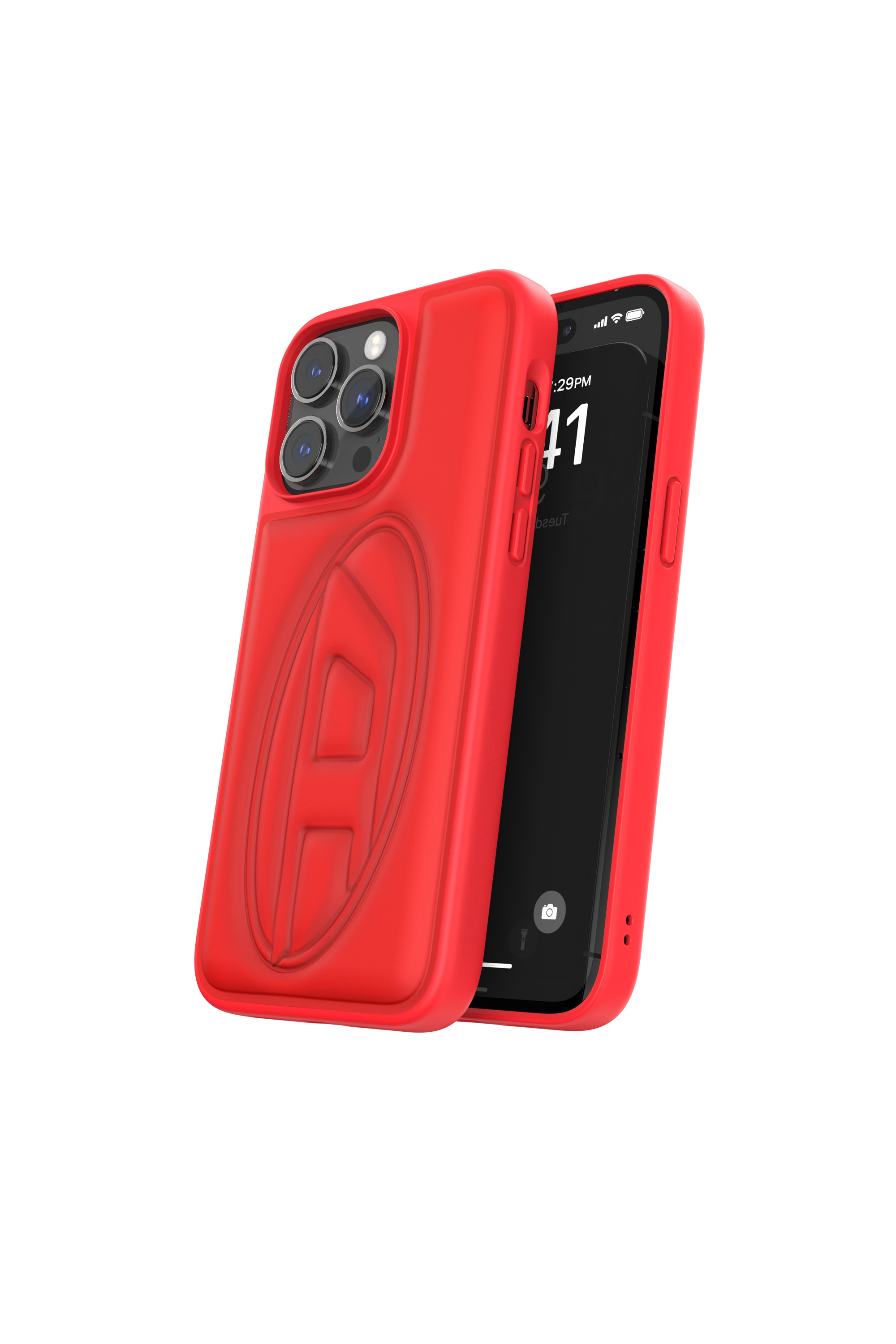 Diesel - 50267 MOULDED CASE, Unisex Handycase oval D für iPhone 14 Pro Max in Rot - 3