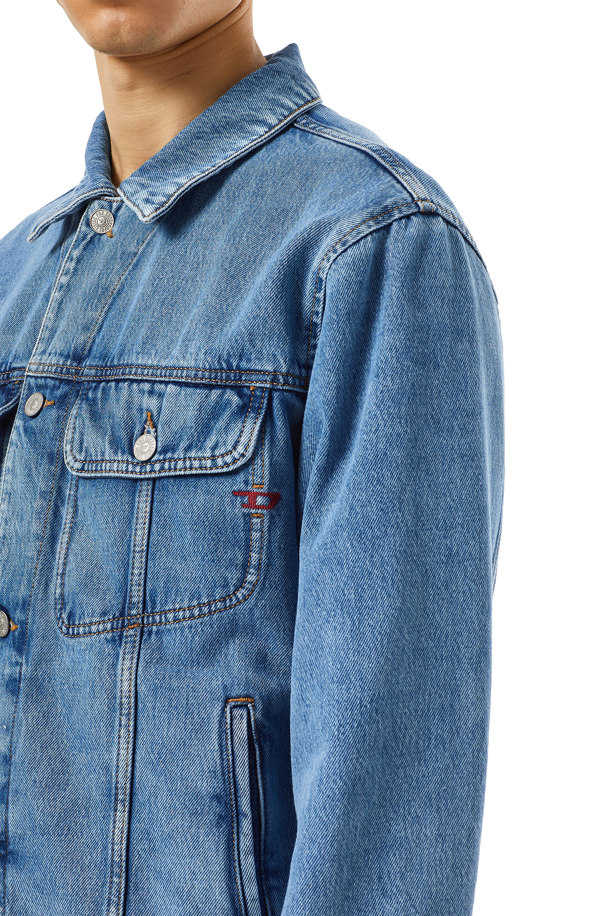 Diesel - D-BARCY TRUCKER JACKET, Mittelblau - Image 5
