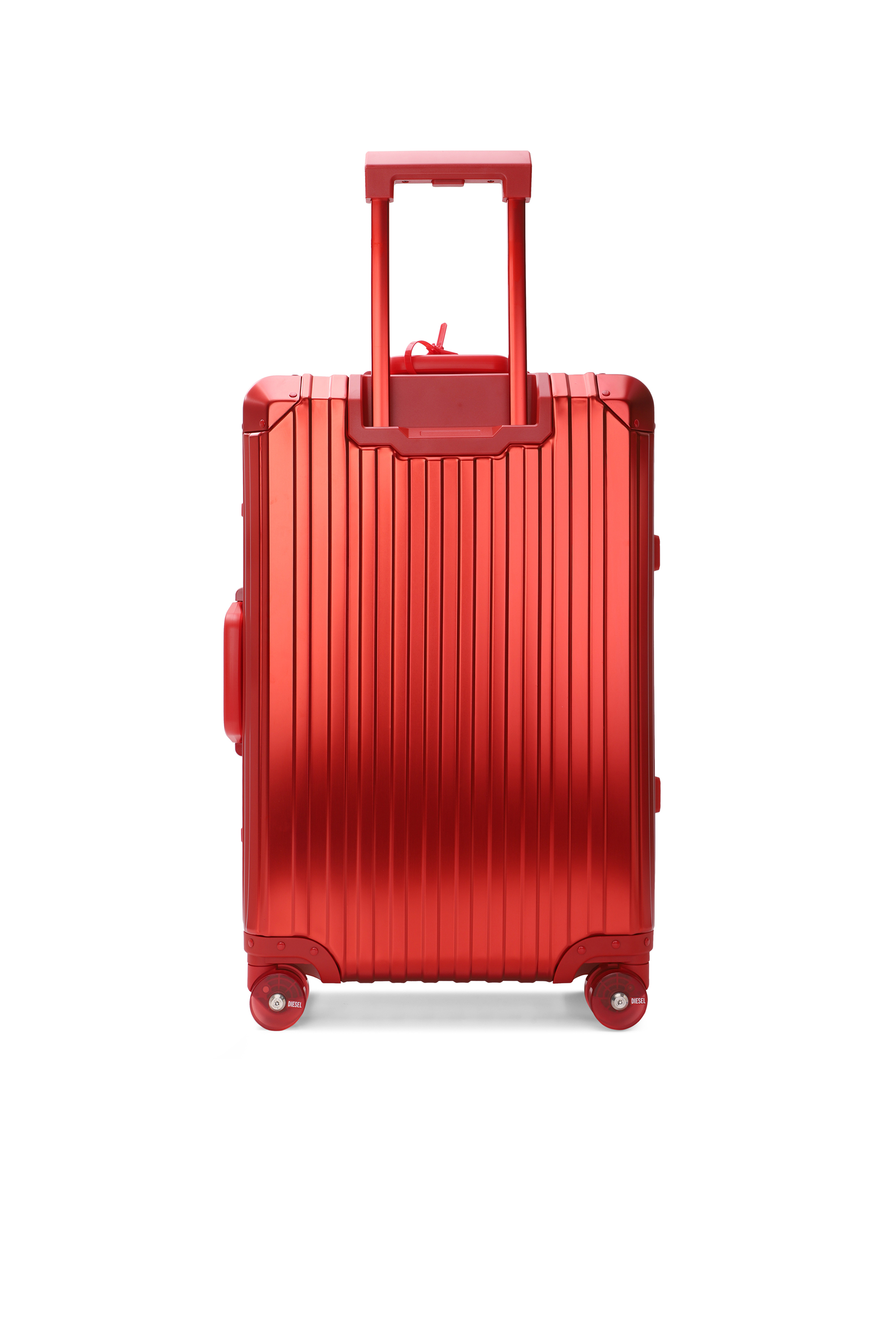 Diesel - DIESEL ALUMINUM TROLLEY- DSL002, Unisex Koffer aus Aluminium Gr&ouml;&szlig;e M in Rot - 2