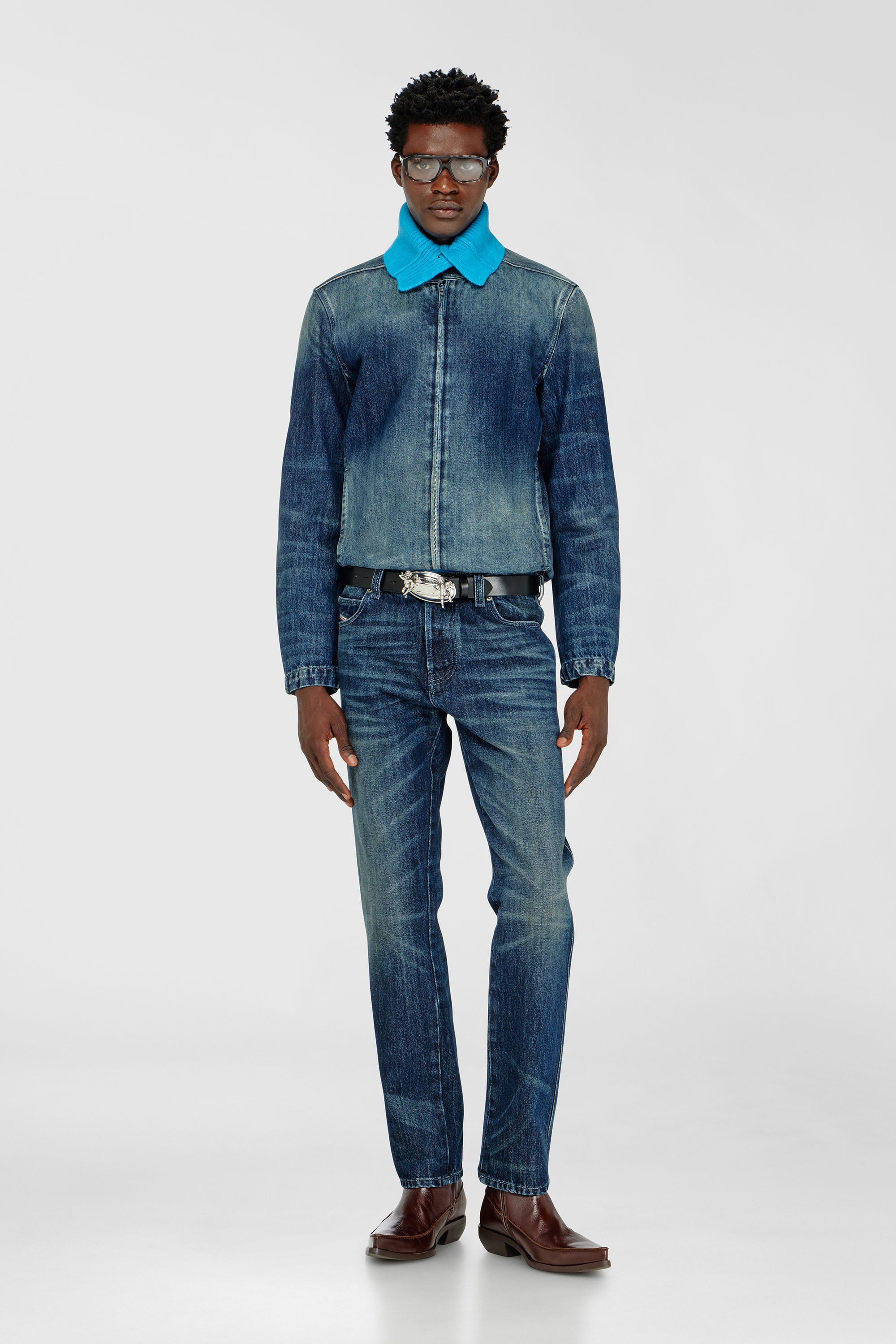 Diesel - D-GLORY-FSJ, Man's Jeans - in Dark Blue - 2